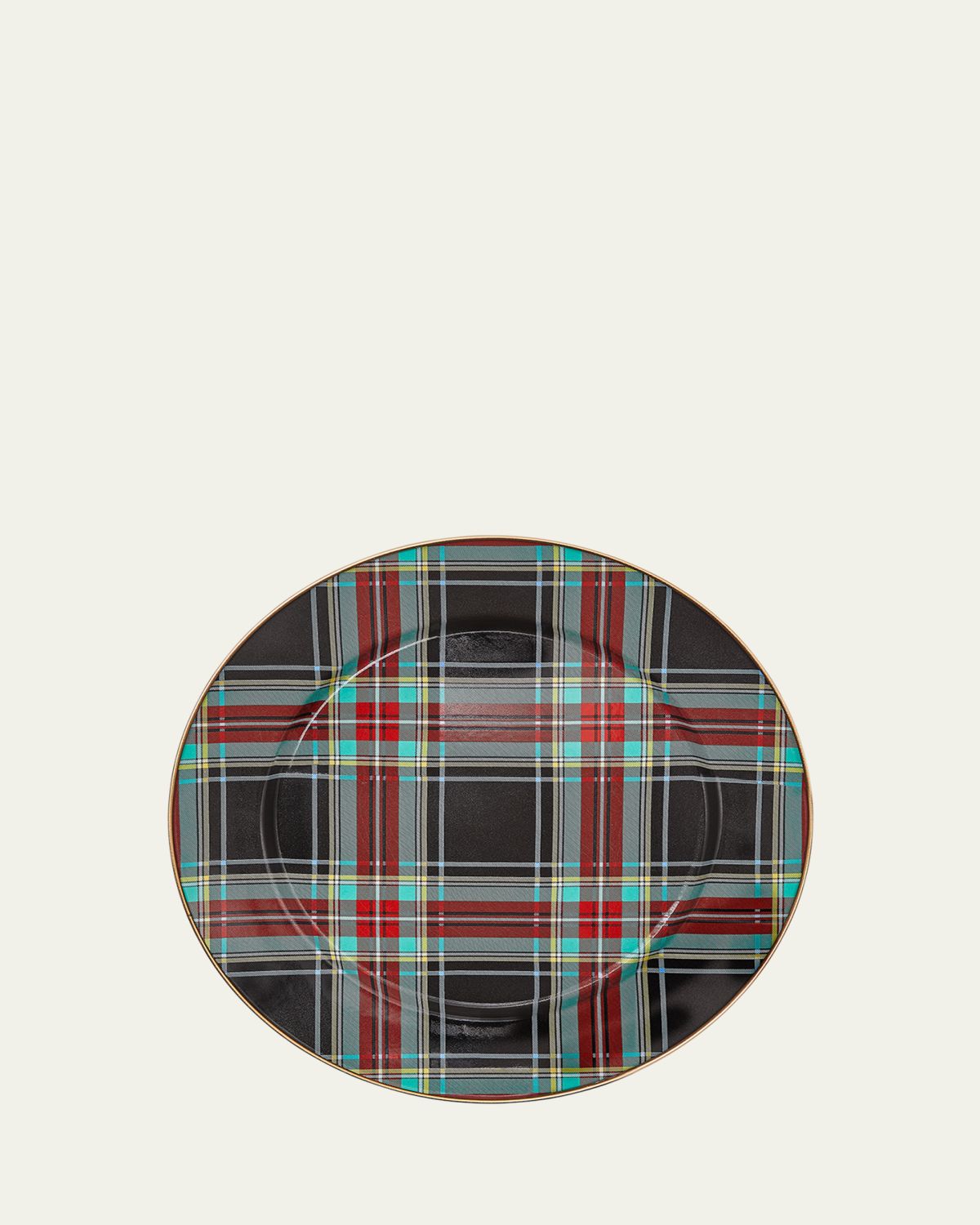 MacKenzie-Childs Tartan Black Charger