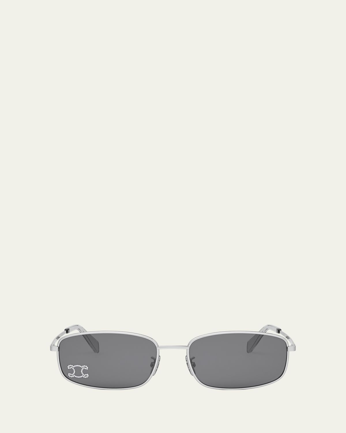 Celine Men's Triomphe Metal Rectangle Sunglasses