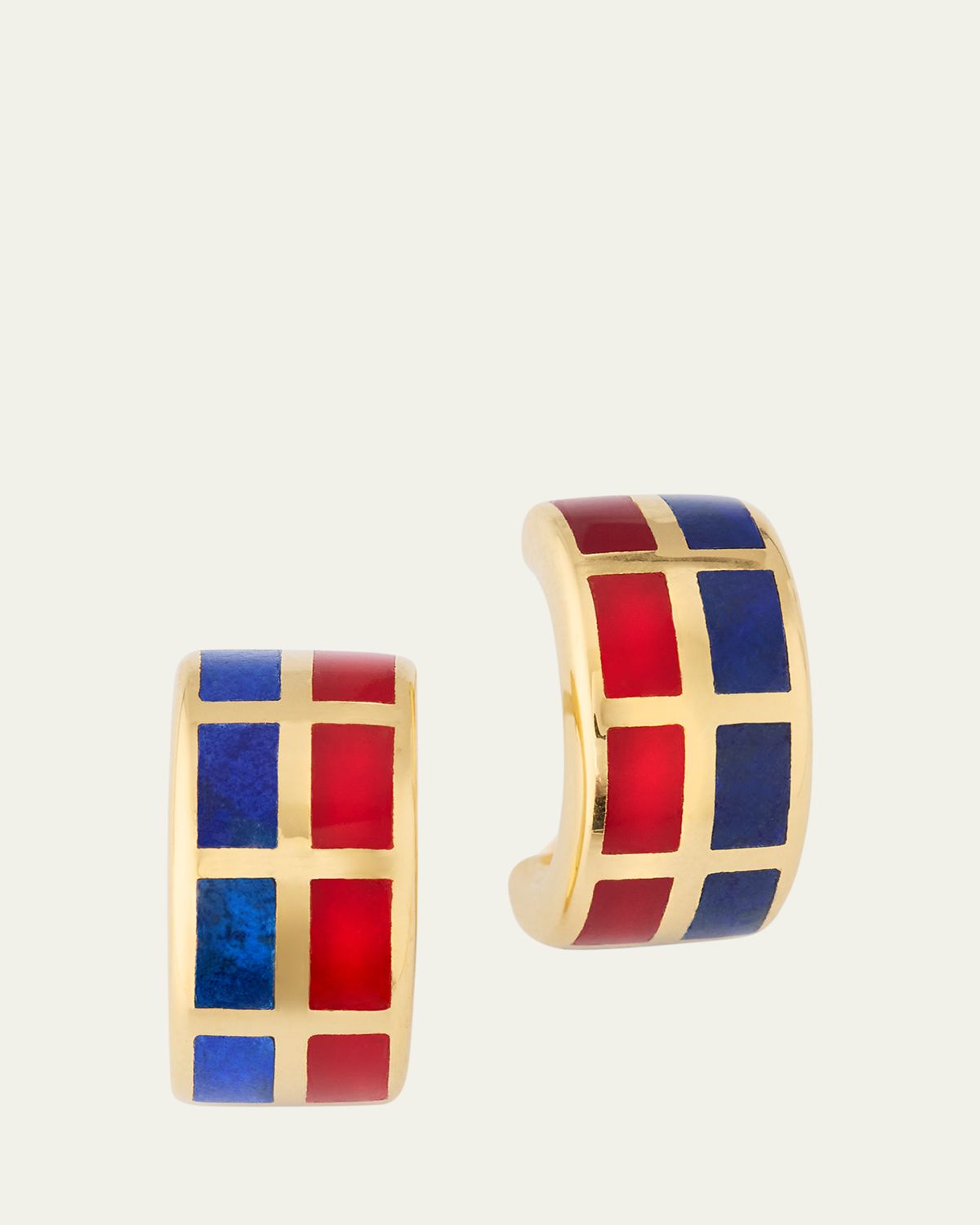 Jan Leslie Dash Rectangle Gemstone Huggie Earrings | Thumbnail 6 Jan Leslie Dash Rectangle Gemstone Huggie Earrings | Thumbnail 6