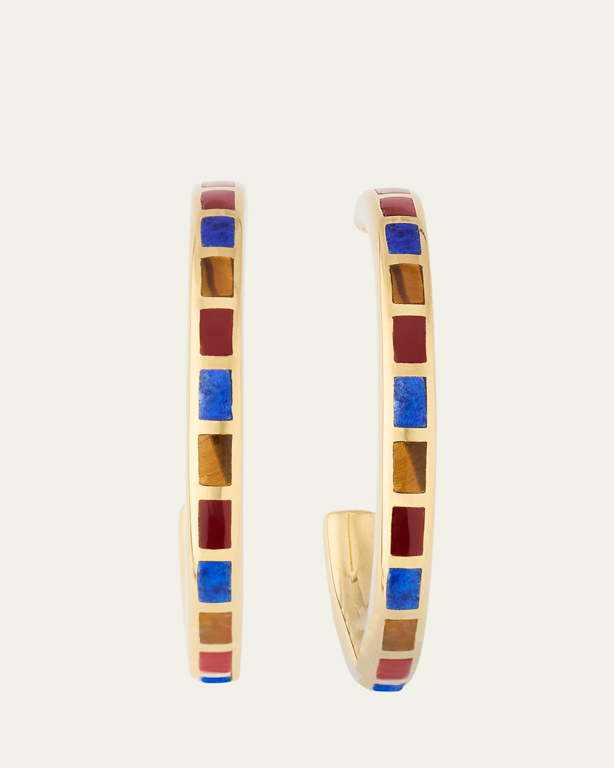 Jan Leslie Dash Rectangle Gemstone Hoop Earrings | Thumbnail 6 Jan Leslie Dash Rectangle Gemstone Hoop Earrings | Thumbnail 6