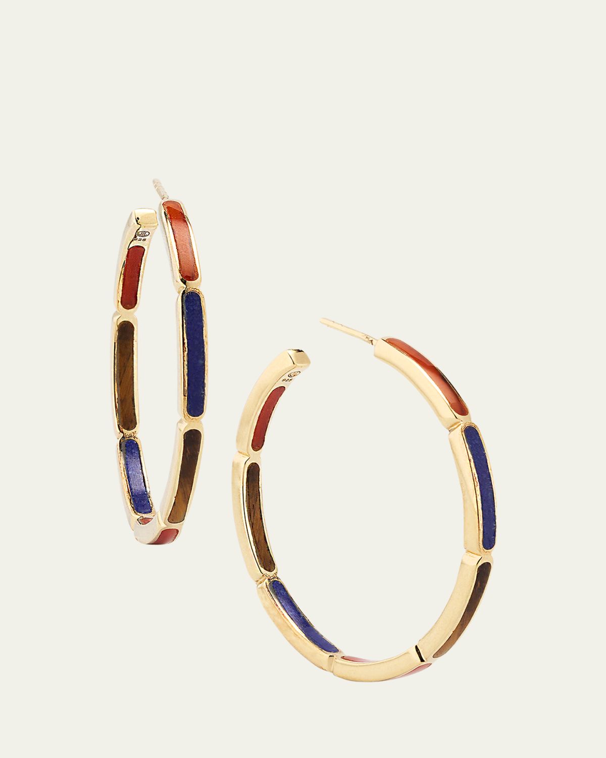 Jan Leslie Inside Out Gemstone Hoop Earrings