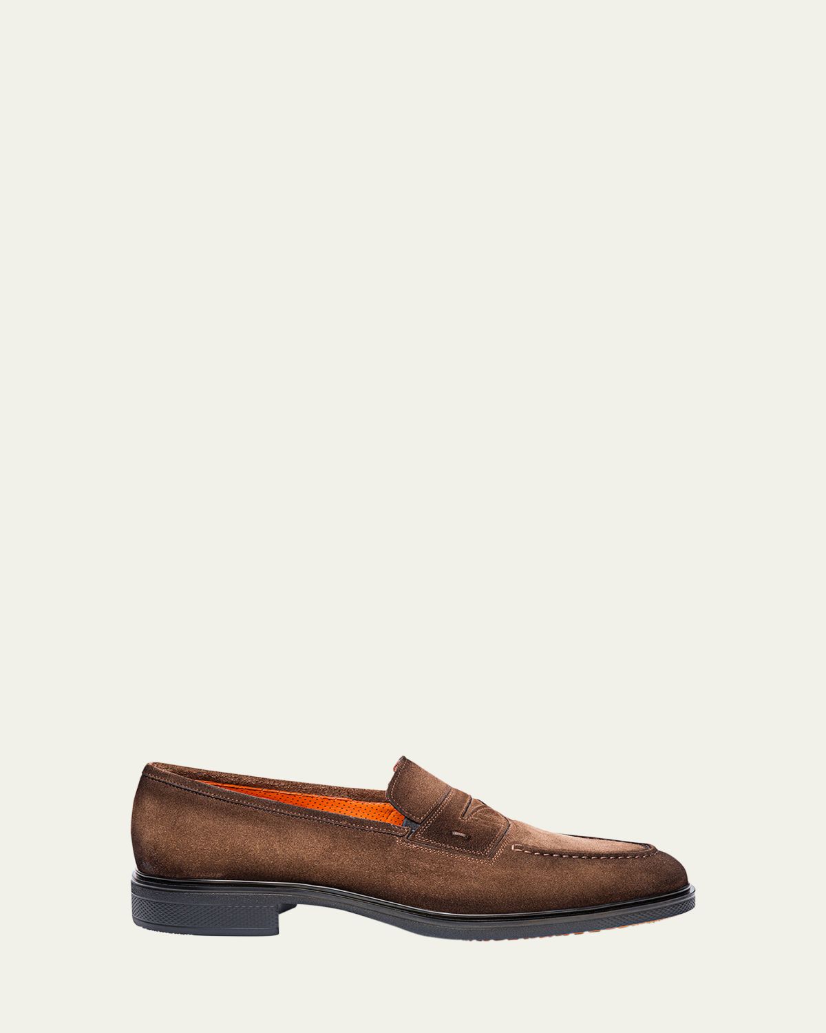 Santoni Men's Easy Suede Penny Loafers | Thumbnail 5 Santoni Men's Easy Suede Penny Loafers | Thumbnail 5