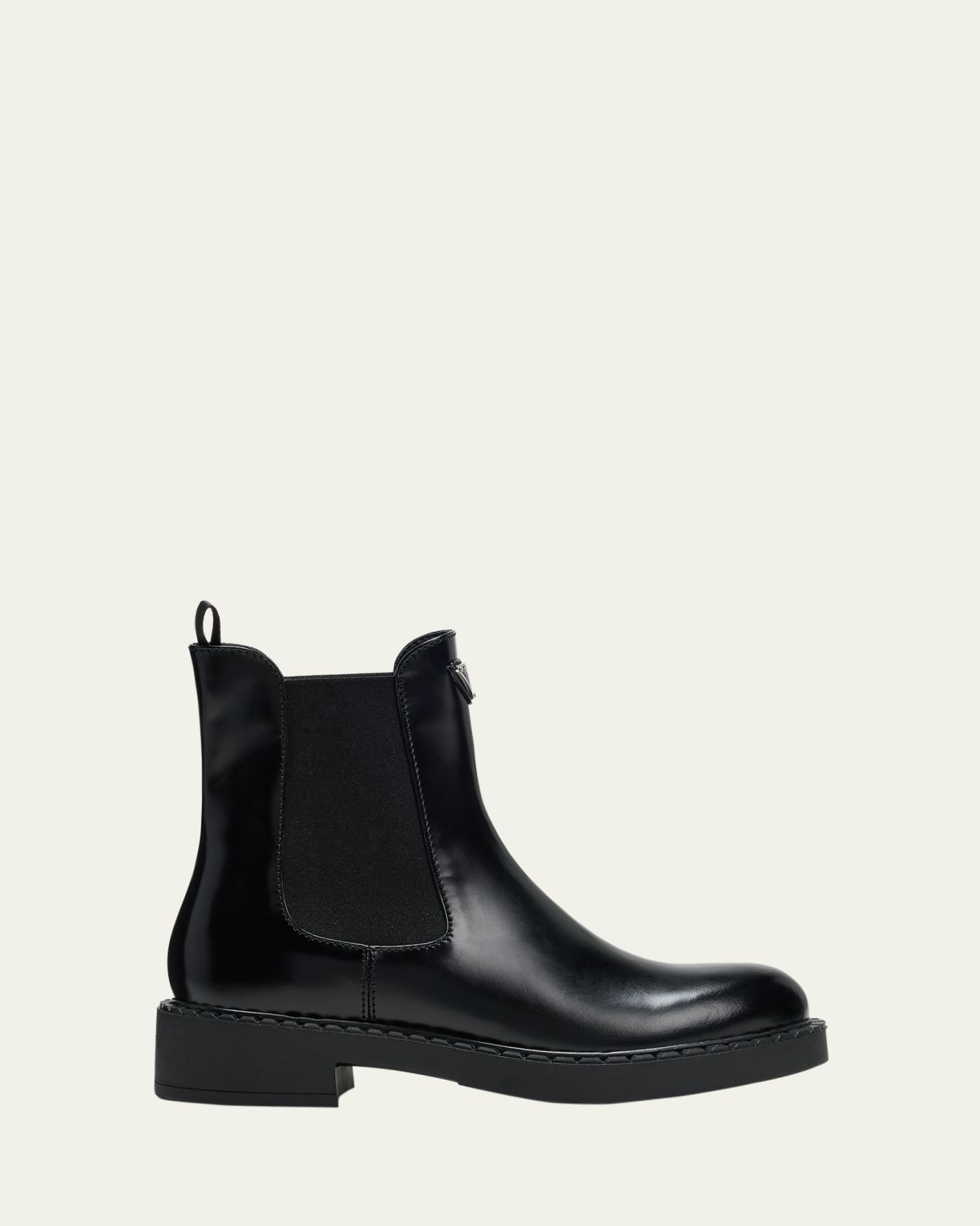 Prada Chocolate Calfskin Chelsea Ankle Boots