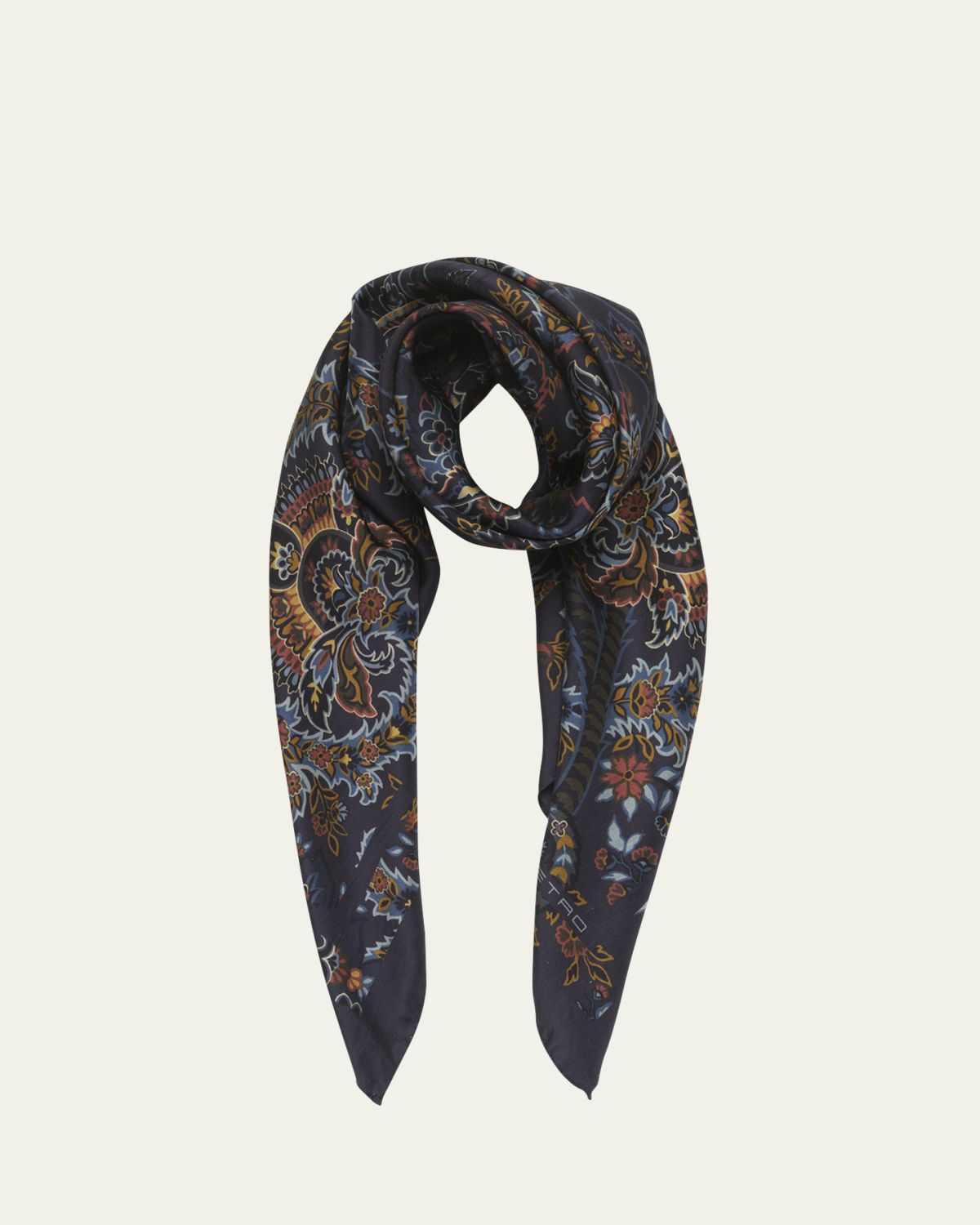 Etro Floral Silk Square Scarf