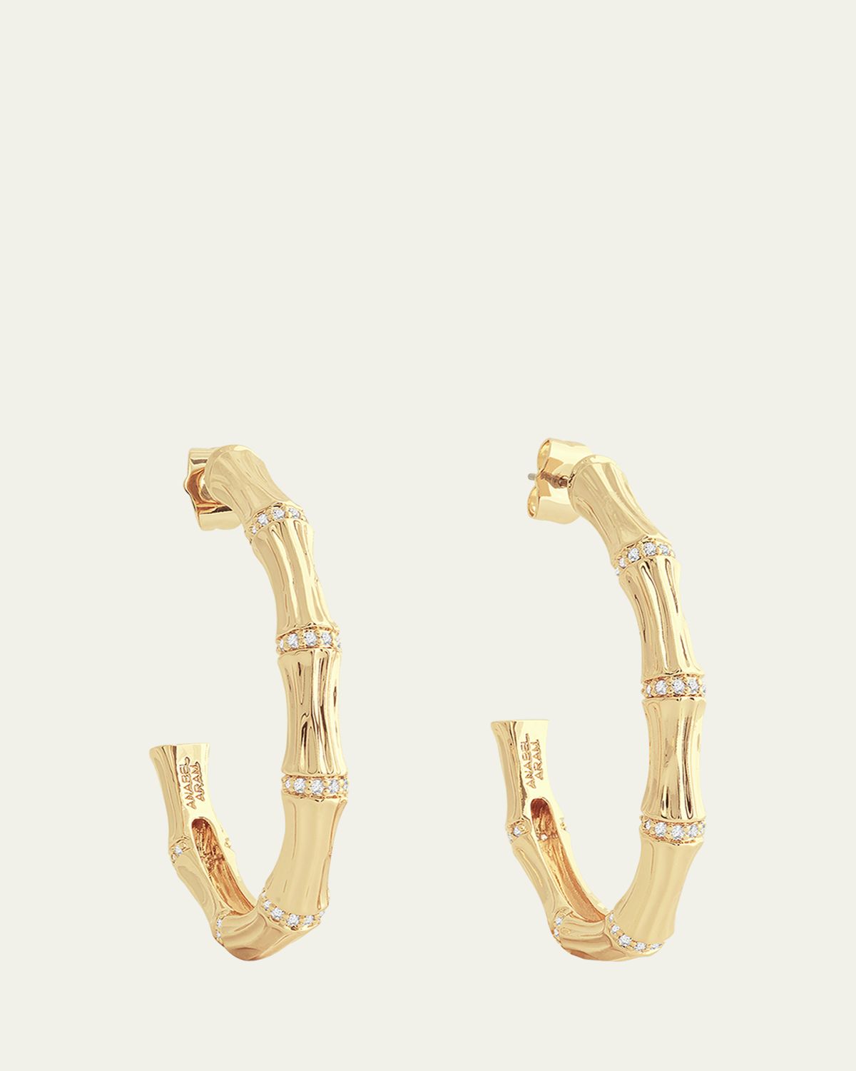 Anabel Aram Jewelry Bamboo Single Hoop Earrings | Thumbnail 5 Anabel Aram Jewelry Bamboo Single Hoop Earrings | Thumbnail 5