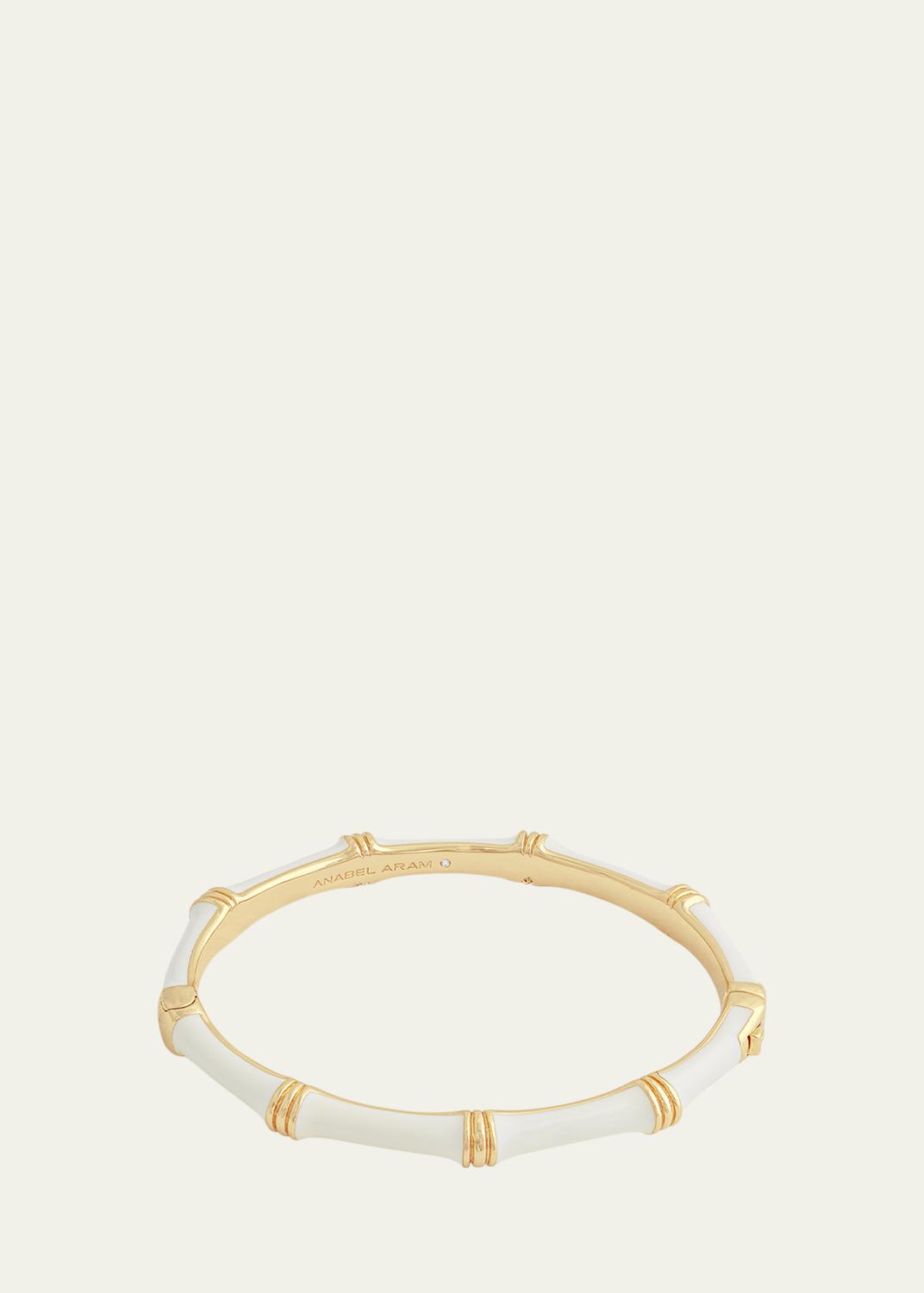 Anabel Aram Jewelry Bamboo Enameled Hinged Bangle | Thumbnail 3