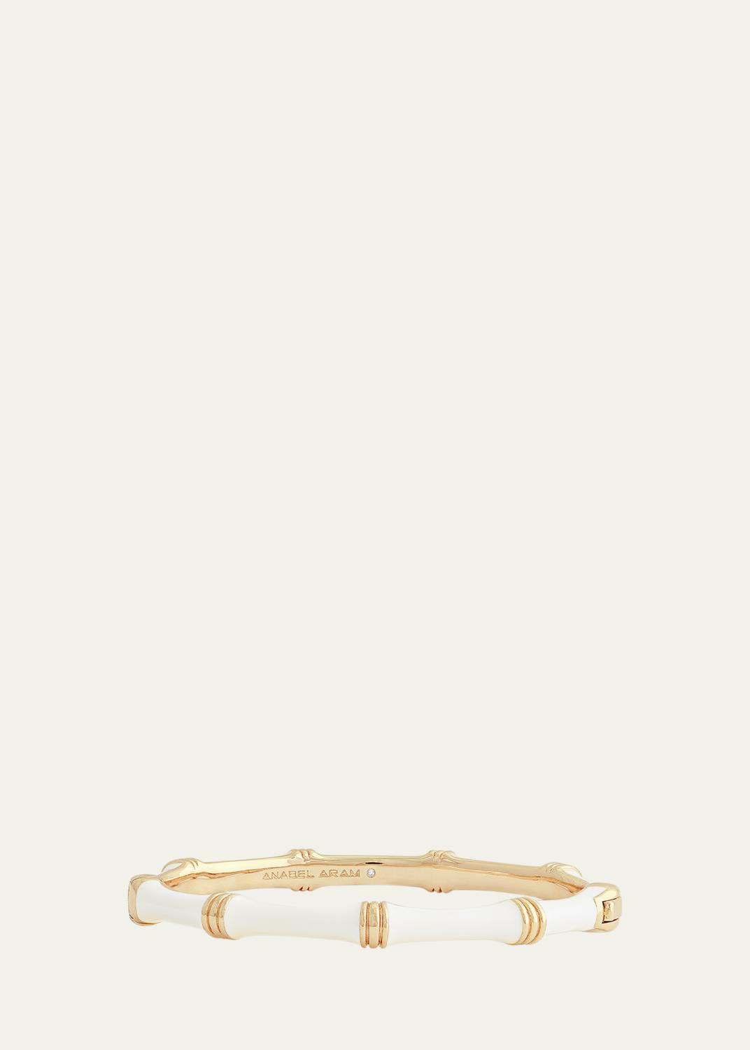 Bamboo Enameled Hinged Bangle Bamboo Enameled Hinged Bangle