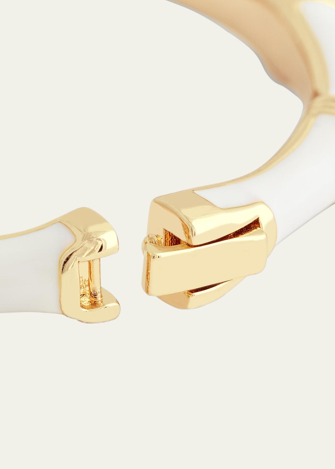 Anabel Aram Jewelry Bamboo Enameled Hinged Bangle | Thumbnail 5