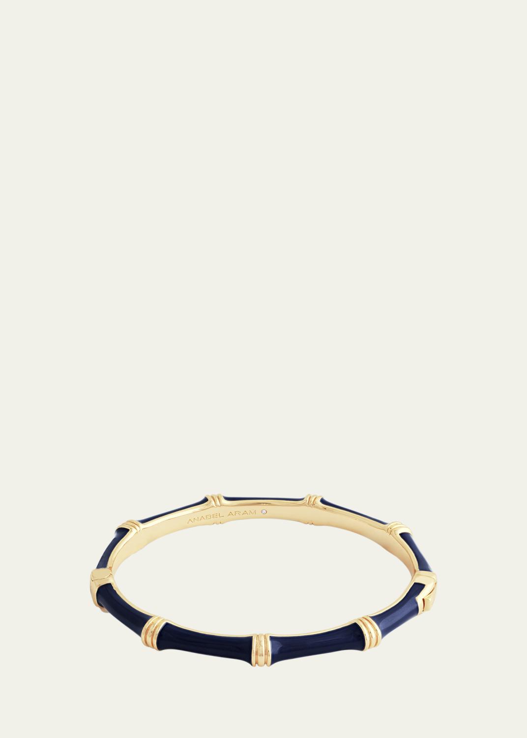 Anabel Aram Jewelry Bamboo Enameled Hinged Bangle | Thumbnail 3