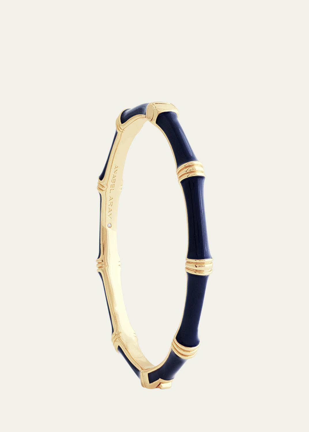Anabel Aram Jewelry Bamboo Enameled Hinged Bangle | Thumbnail 4