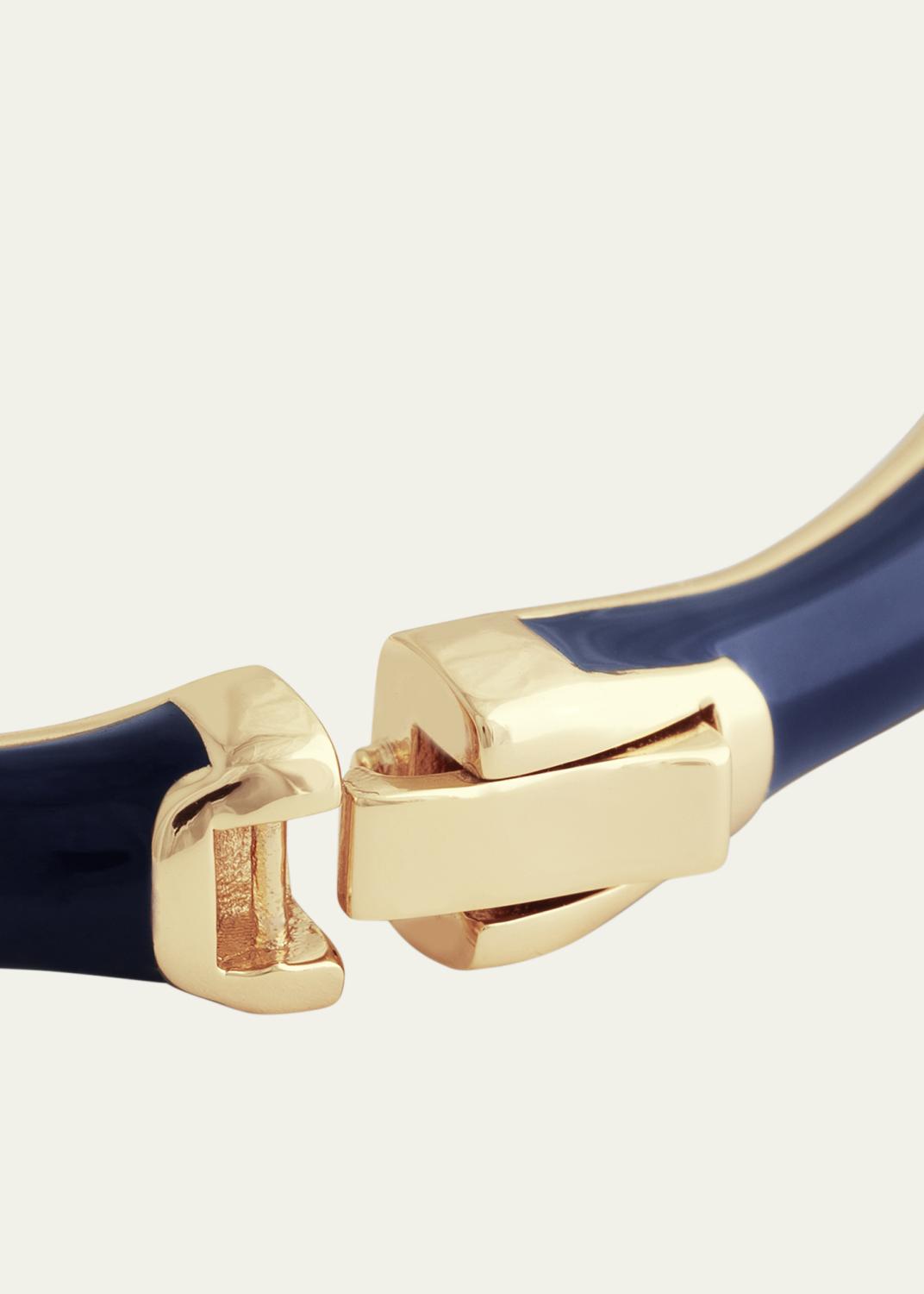 Anabel Aram Jewelry Bamboo Enameled Hinged Bangle | Thumbnail 5