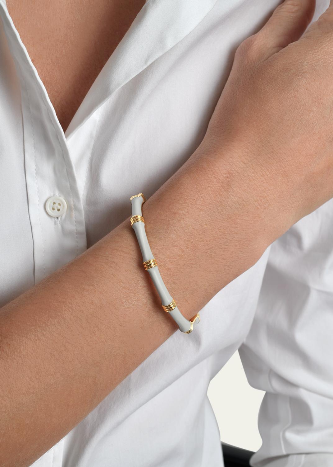 Anabel Aram Jewelry Bamboo Enameled Hinged Bangle | Thumbnail 2 Anabel Aram Jewelry Bamboo Enameled Hinged Bangle | Thumbnail 2