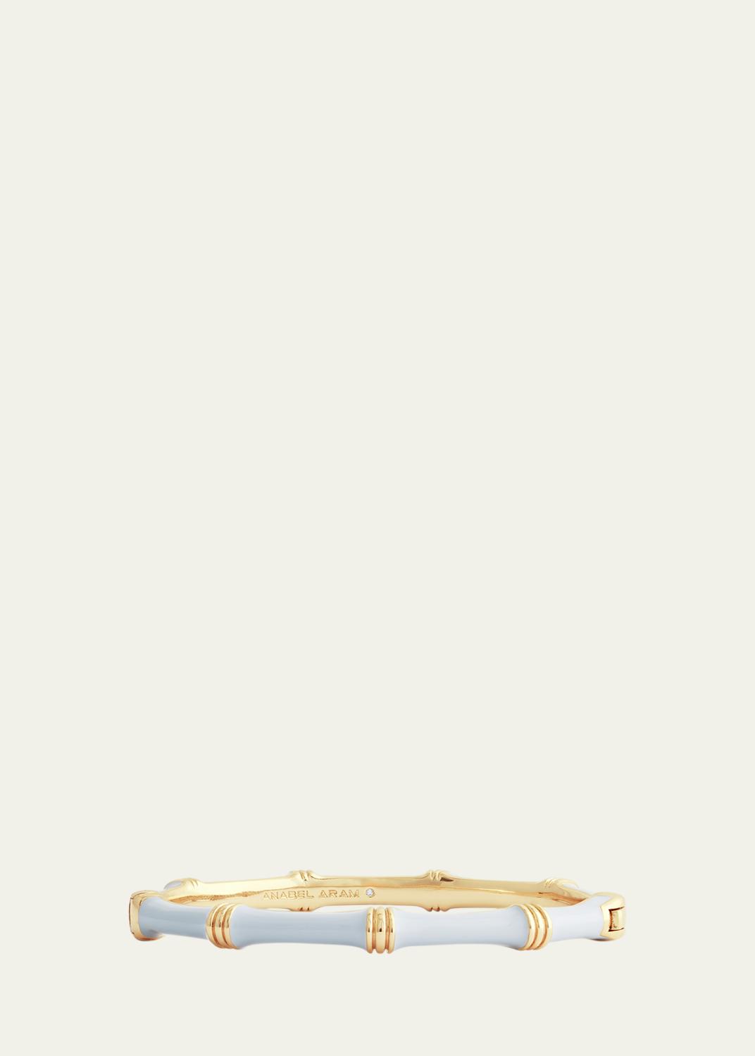 Bamboo Enameled Hinged Bangle Bamboo Enameled Hinged Bangle