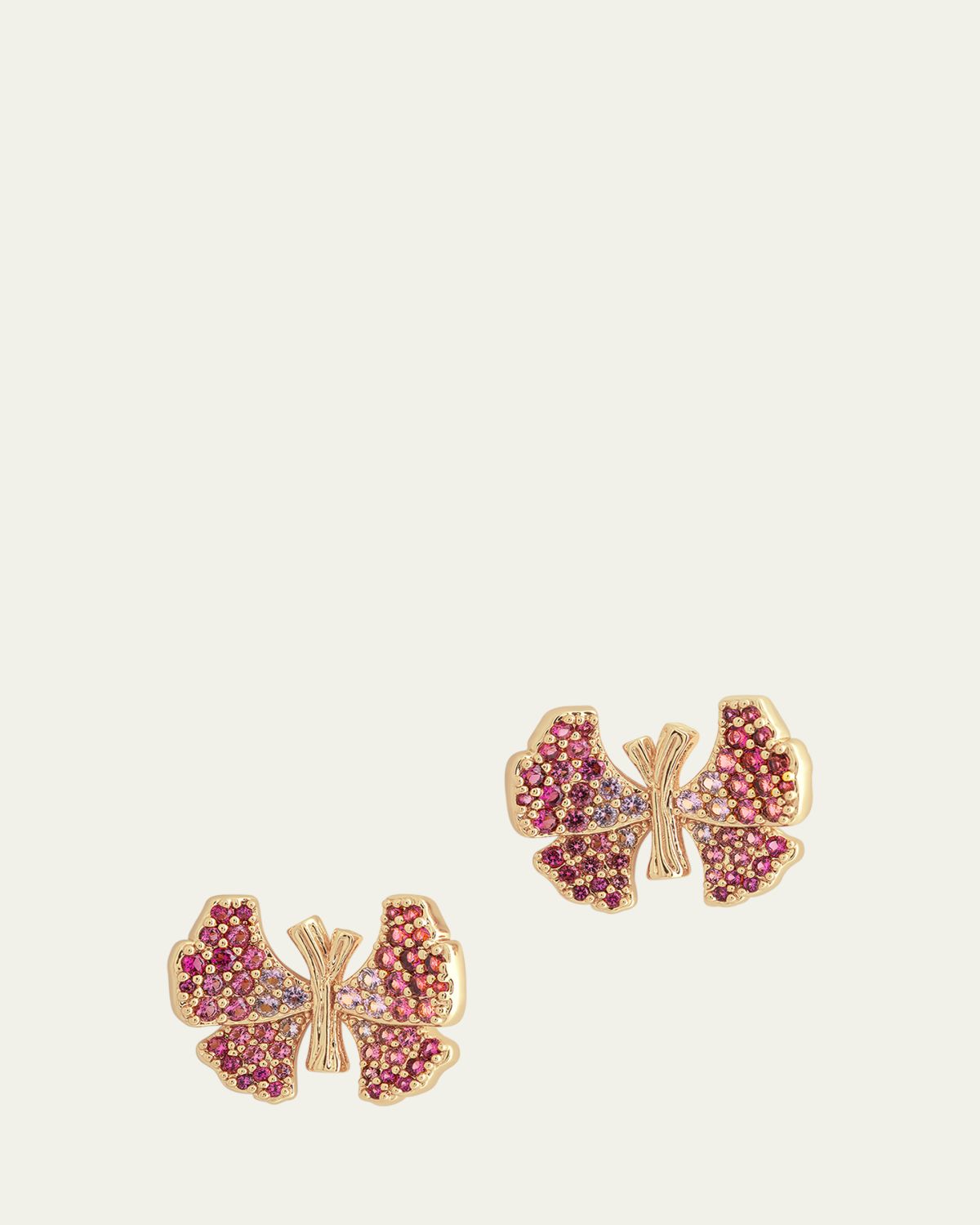 Anabel Aram Jewelry Butterfly Pave Stud Earrings | Thumbnail 4