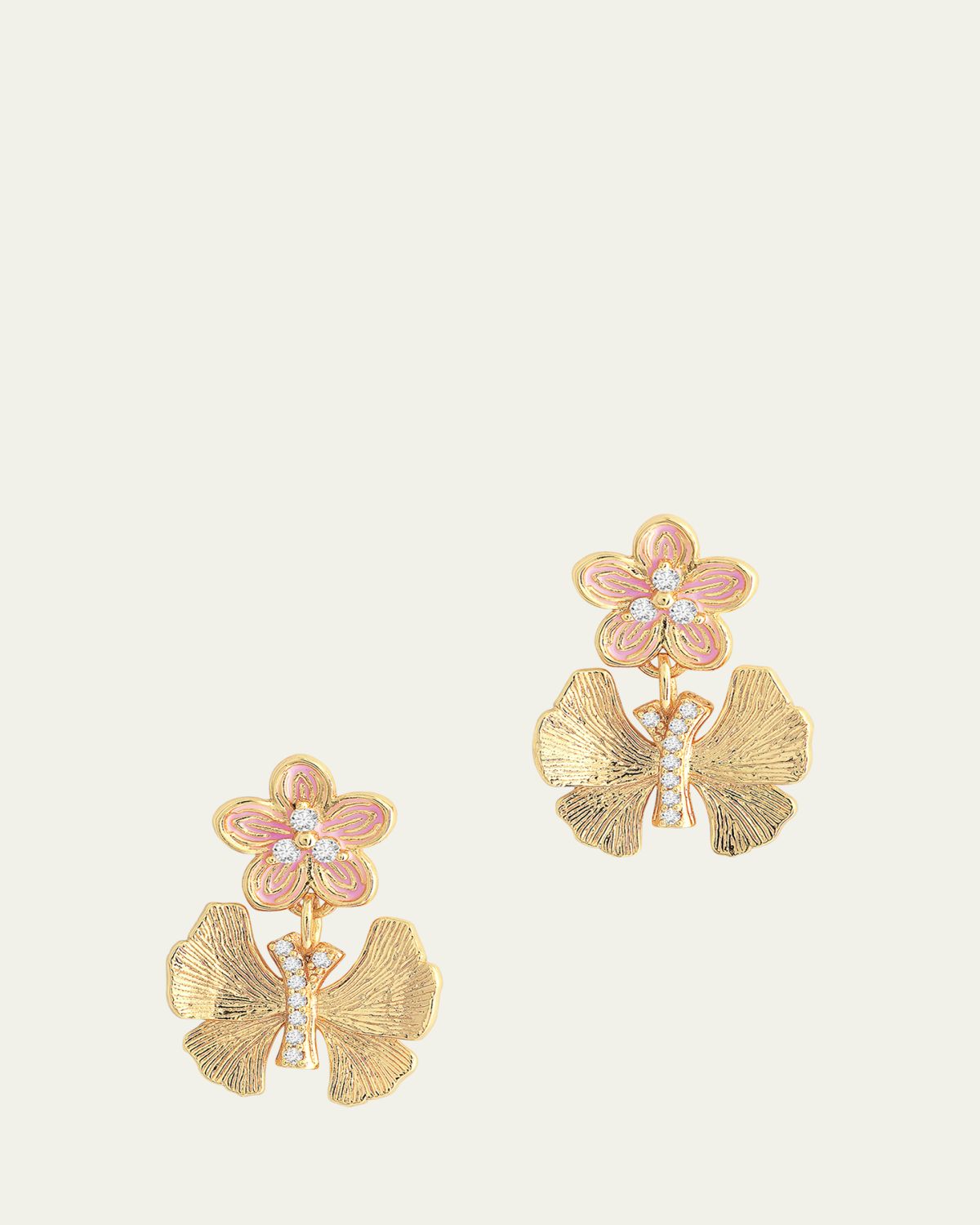 Anabel Aram Jewelry Butterfly with Enamel Flower Earrings | Thumbnail 5 Anabel Aram Jewelry Butterfly with Enamel Flower Earrings | Thumbnail 5