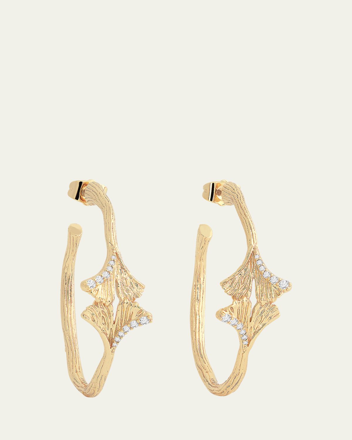 Anabel Aram Jewelry Ginkgo Hoop Earrings | Thumbnail 5 Anabel Aram Jewelry Ginkgo Hoop Earrings | Thumbnail 5