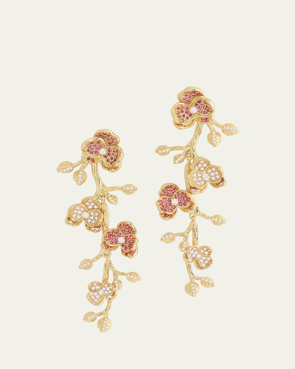 Anabel Aram Jewelry Orchid Pave Dangle Earrings | Thumbnail 4 Anabel Aram Jewelry Orchid Pave Dangle Earrings | Thumbnail 4