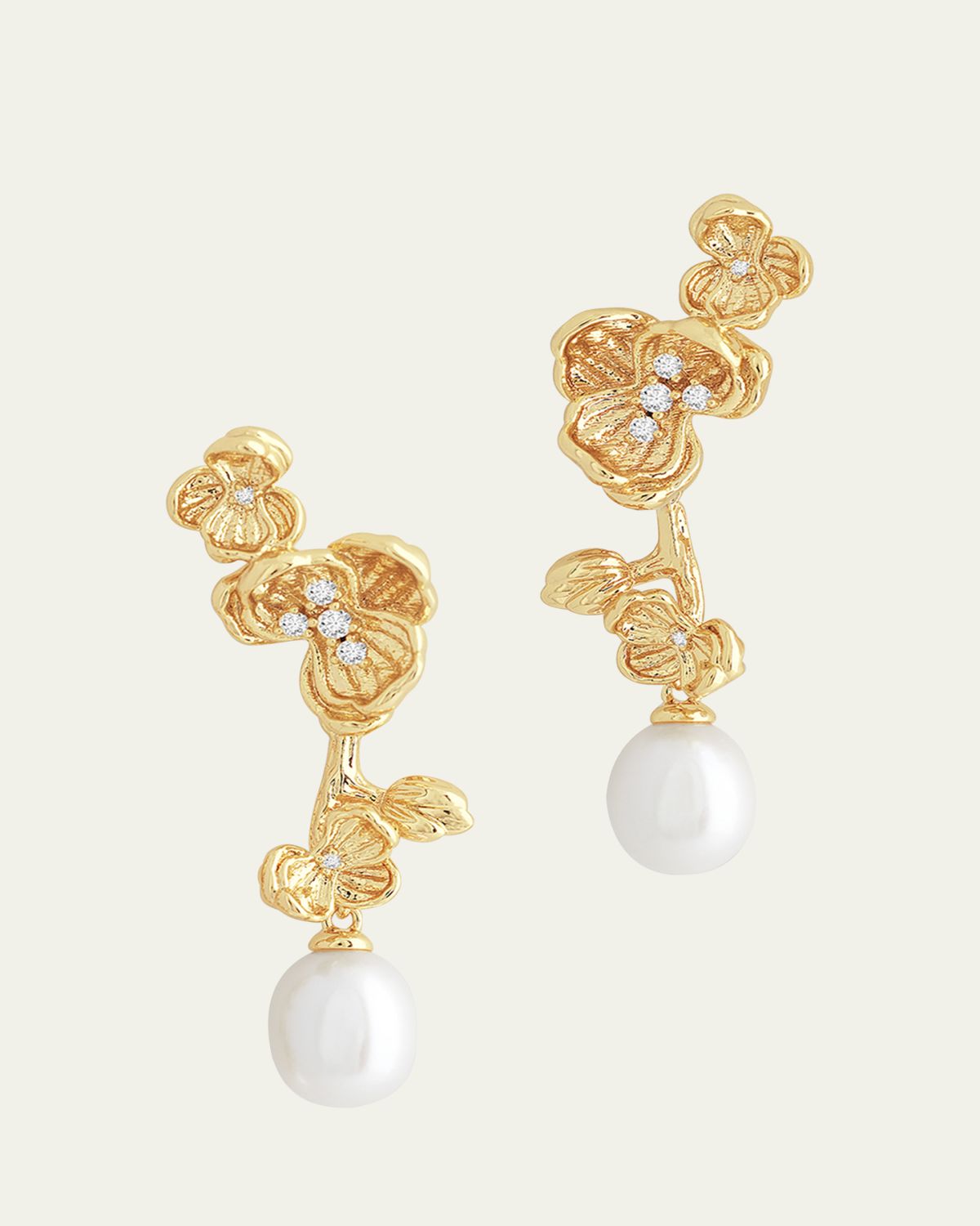 Anabel Aram Jewelry Orchid Pearl Drop Earrings | Thumbnail 5
