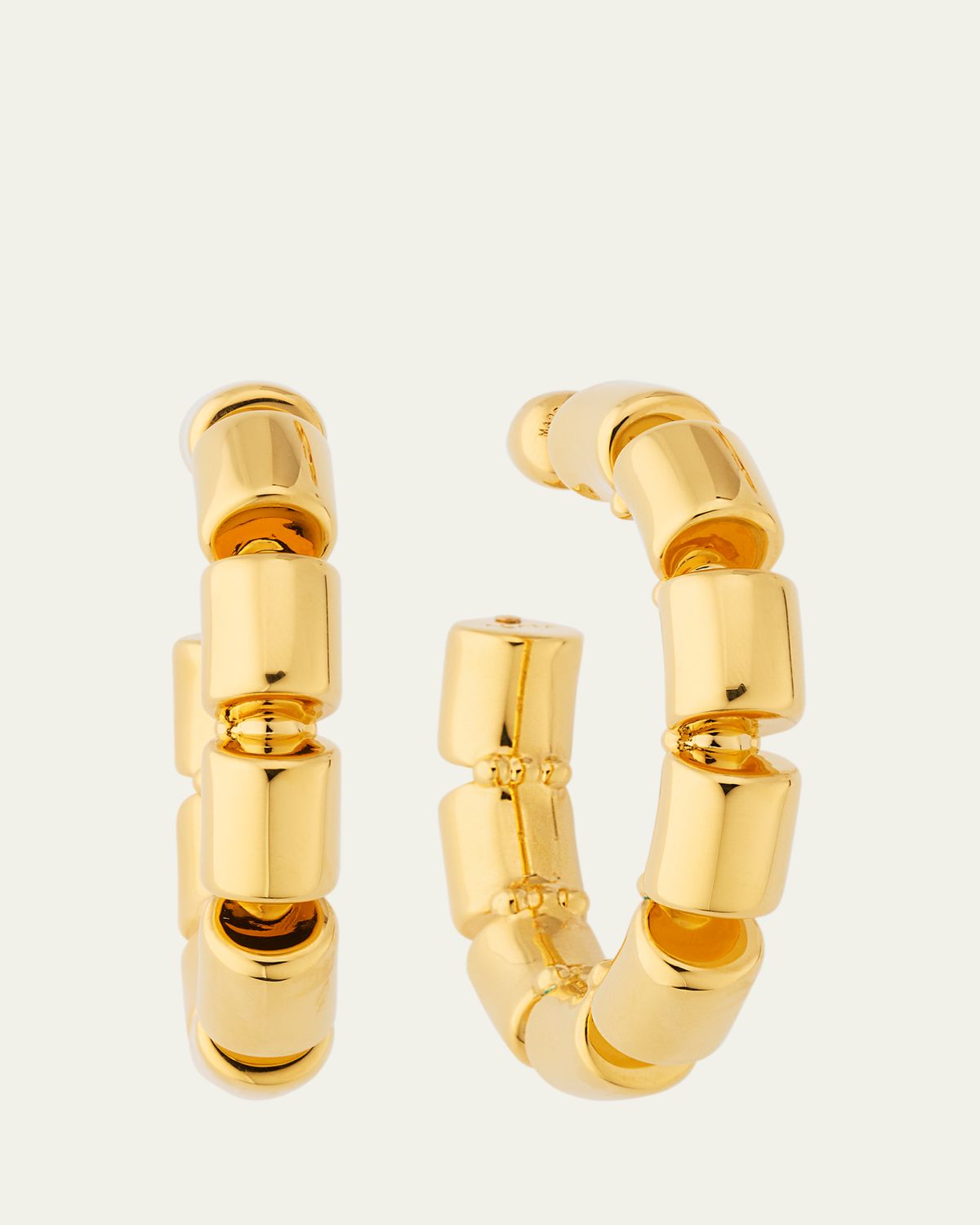 ALAIA Goldtone Coil Hoop Earrings