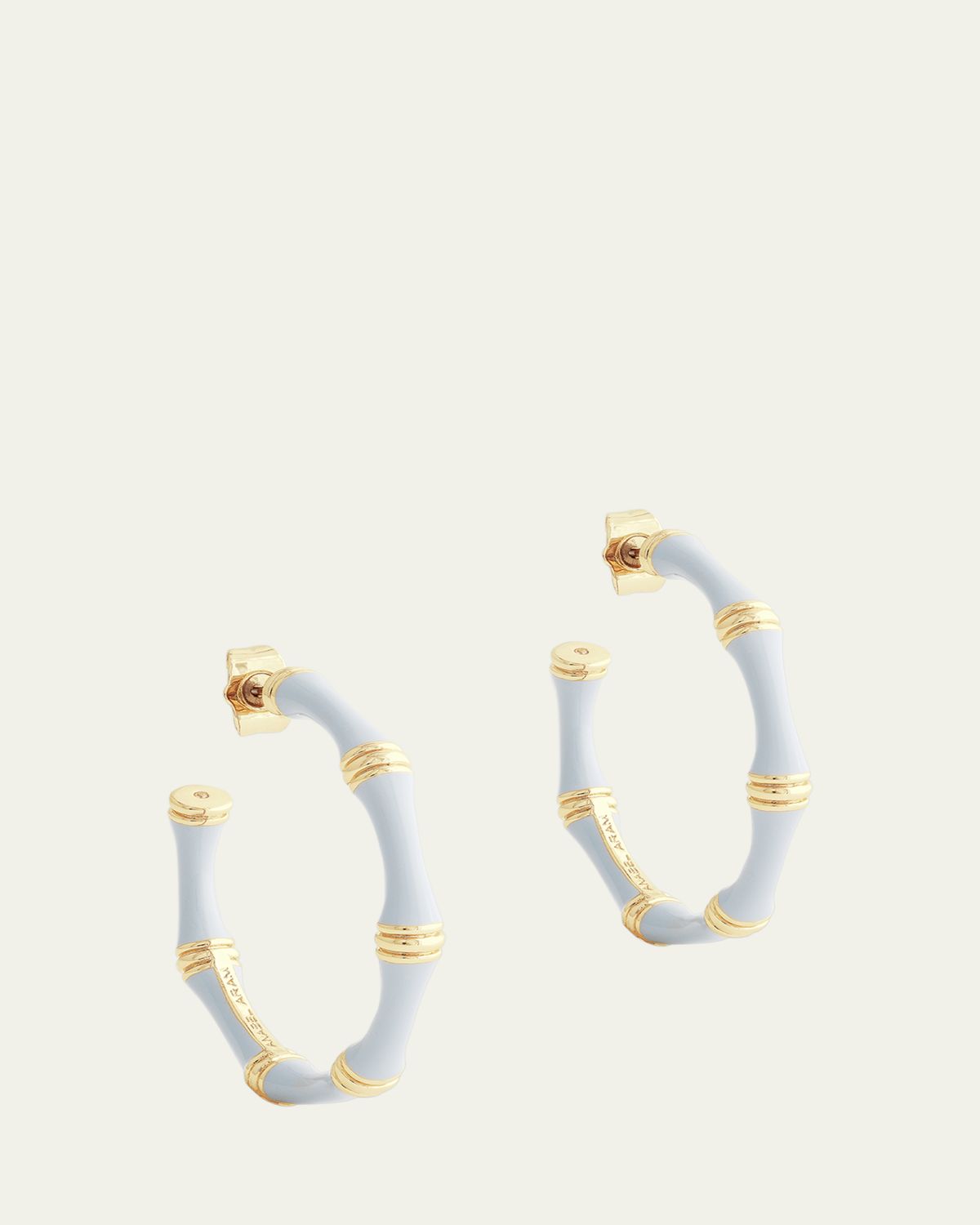 Anabel Aram Jewelry Bamboo Enameled Hoop Earrings | Thumbnail 5 Anabel Aram Jewelry Bamboo Enameled Hoop Earrings | Thumbnail 5