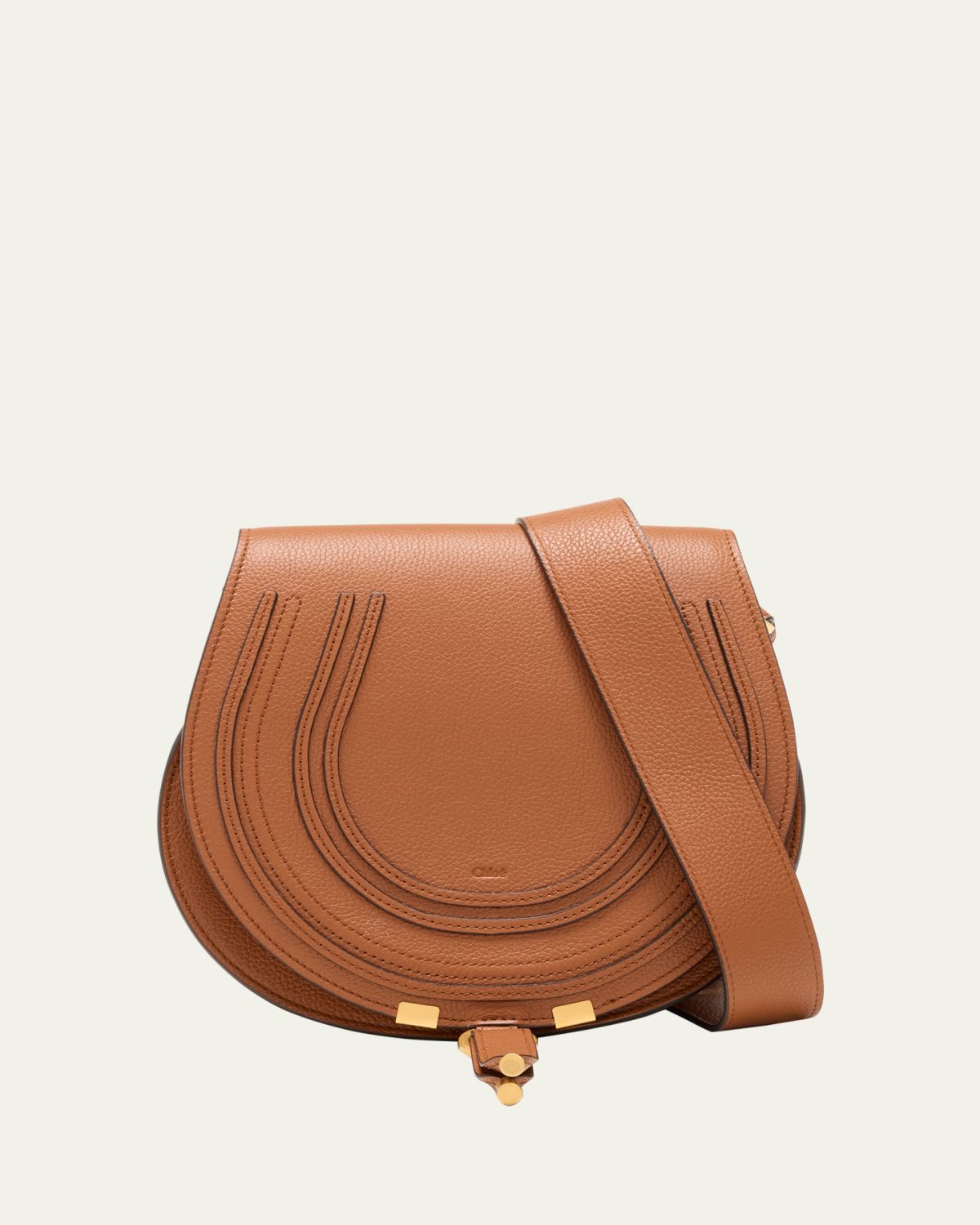 Chloe Marcie Medium Slim Crossbody Bag in Grained Calfskin | Thumbnail 6
