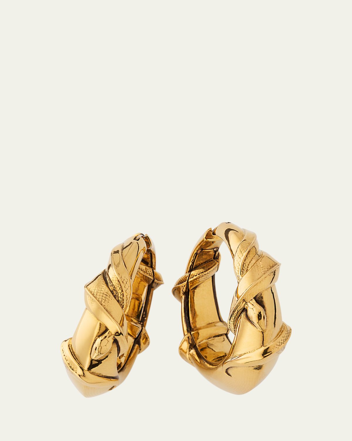 McQueen Snake Hoop Earrings | Thumbnail 3