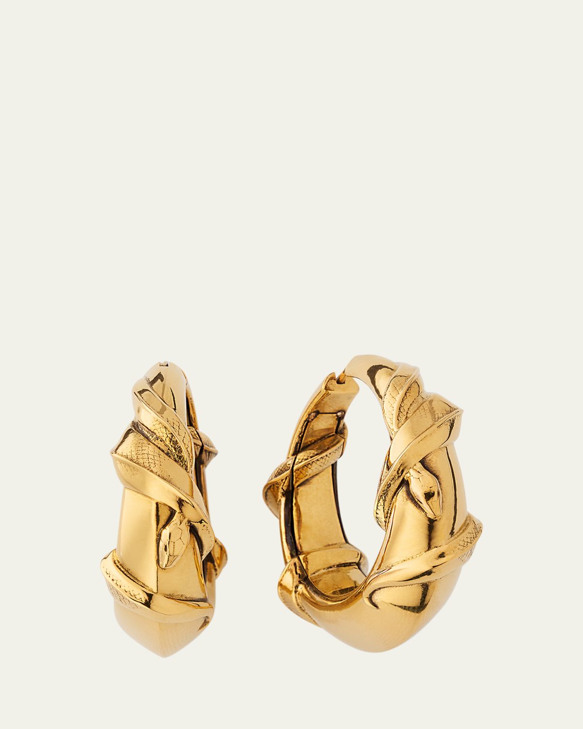 McQueen Snake Hoop Earrings - Women's Jewelry And Watches