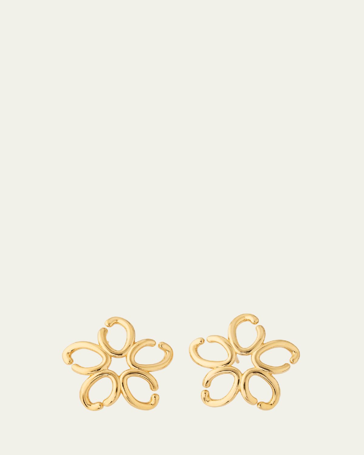 Oscar de la Renta Small O Flower Earrings