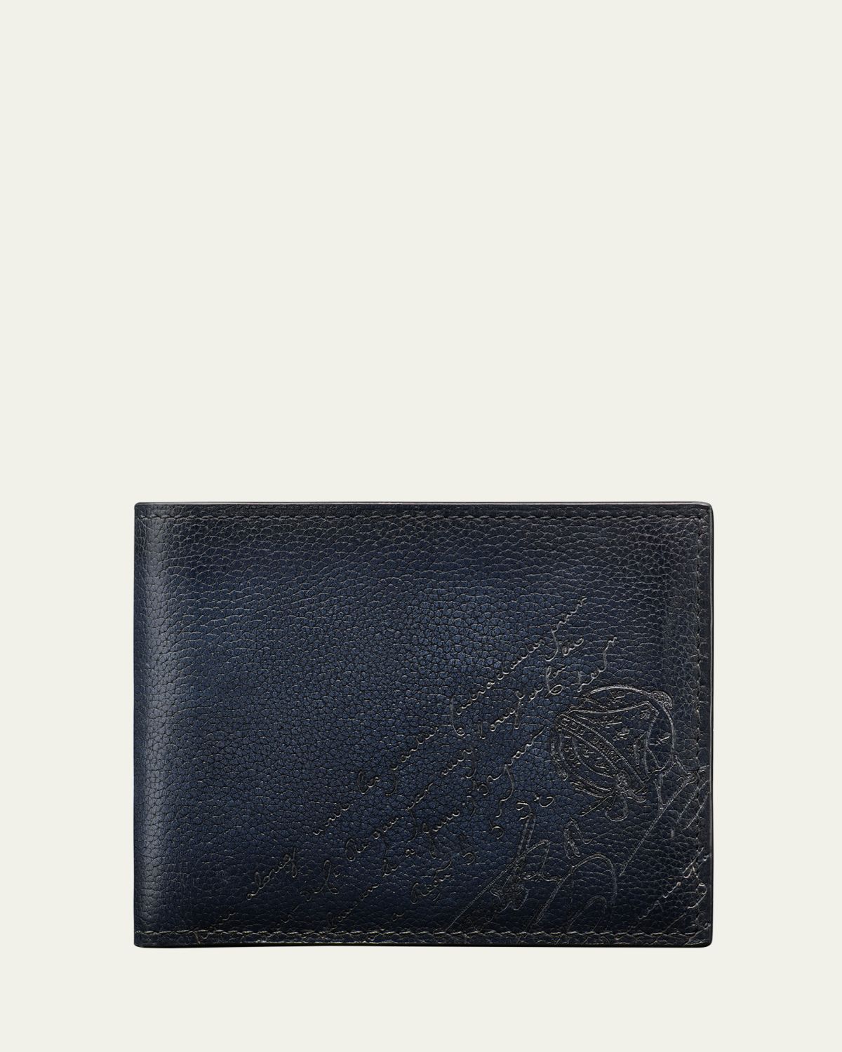 Berluti Men's Makore Scritto Leather Bifold Wallet
