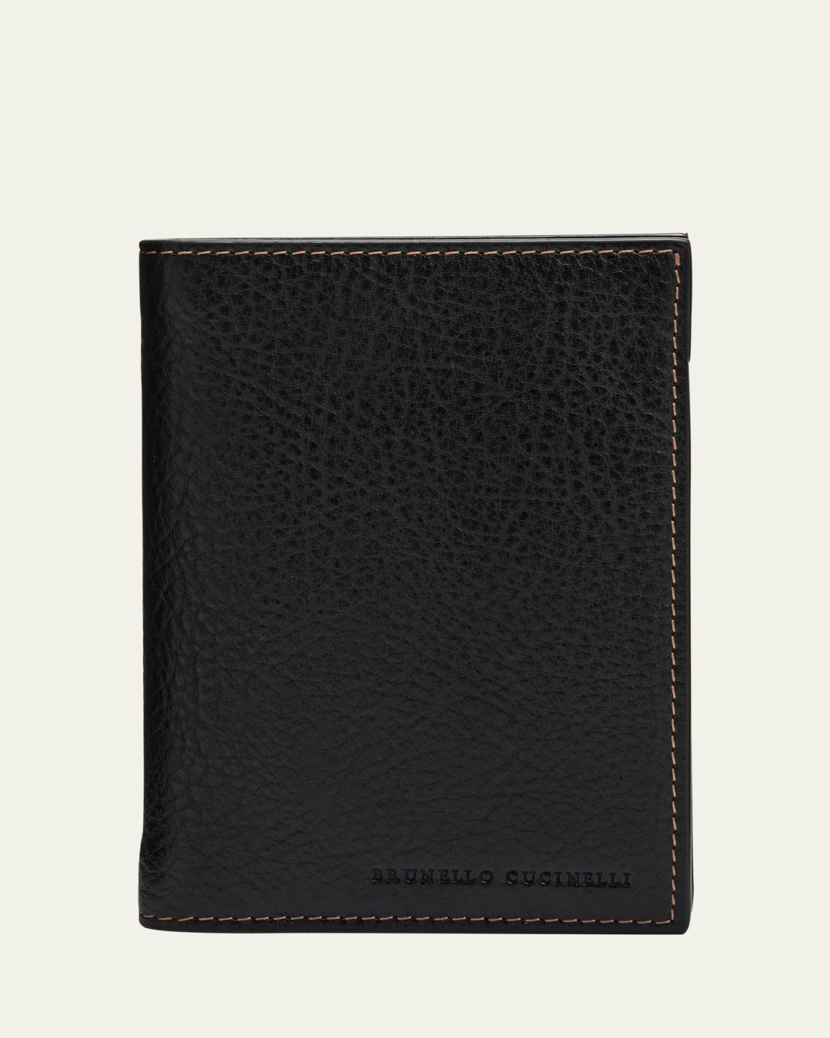 Brunello Cucinelli Men's Leather Bifold Card Holder