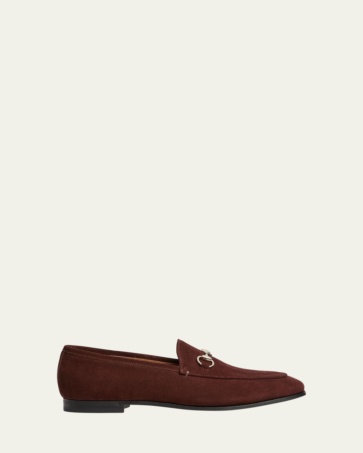 Gucci Jordaan Suede Horsebit Loafers
