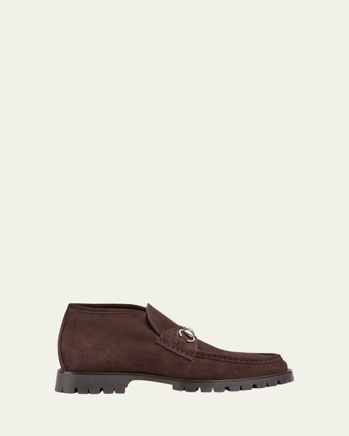 Gucci Men's Sylke Suede Bit Lug-Sole Chukka Boots | Thumbnail 5 Gucci Men's Sylke Suede Bit Lug-Sole Chukka Boots | Thumbnail 5