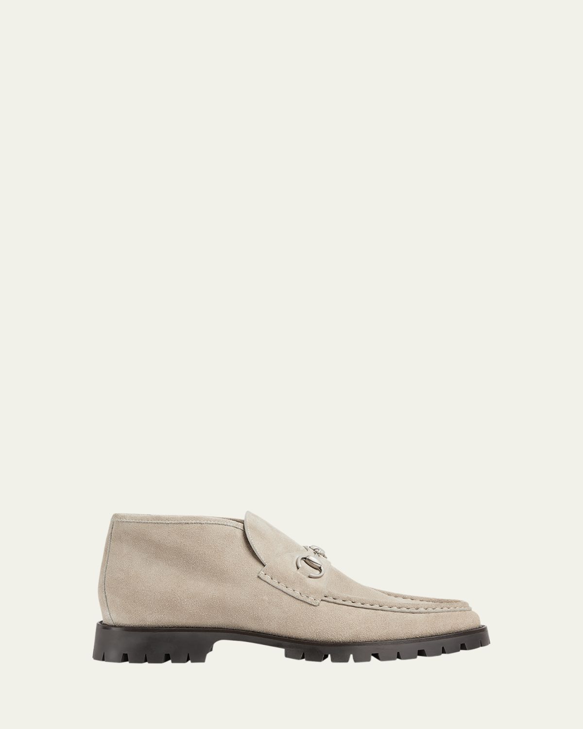 Gucci Men's Sylke Suede Bit Lug-Sole Chukka Boots | Thumbnail 4 Gucci Men's Sylke Suede Bit Lug-Sole Chukka Boots | Thumbnail 4