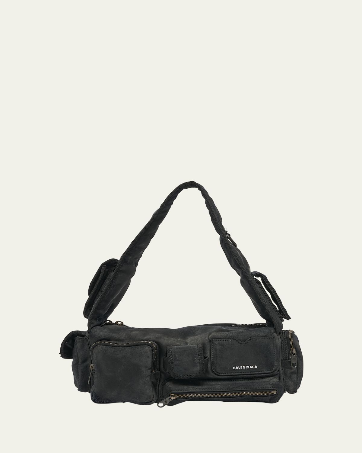 Balenciaga Men's Superbus Nylon Shoulder Sling Bag