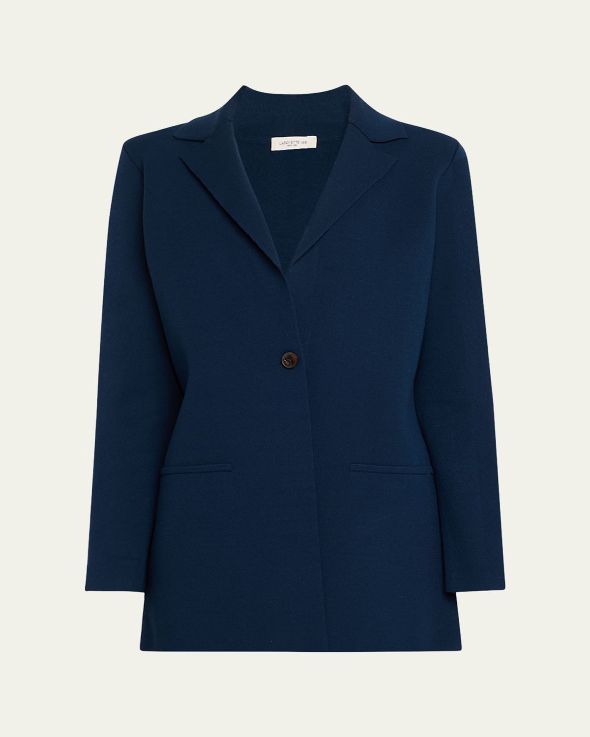 Lafayette 148 New York Single-Button Matte Crepe Blazer