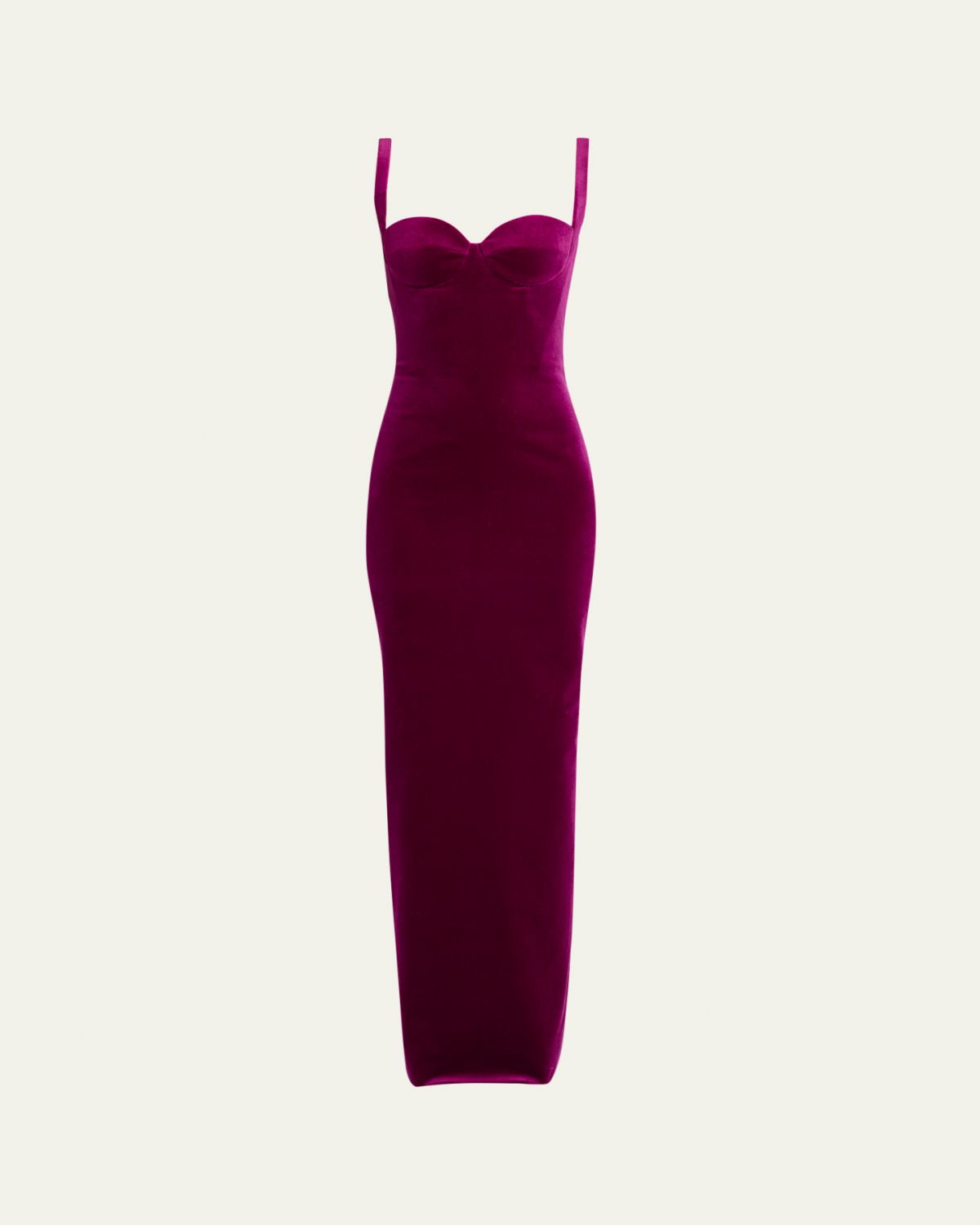 Balenciaga Velvet Backless Column Gown