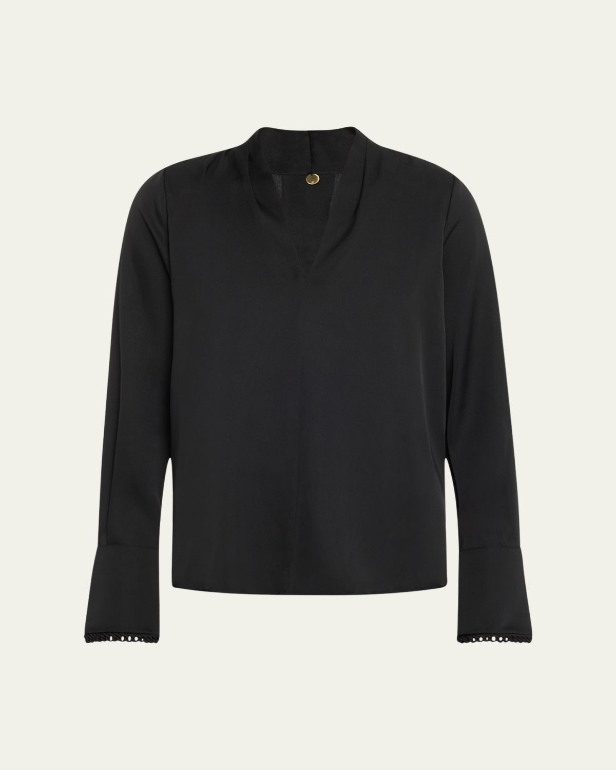 Kobi Halperin Verily Braided-Trim Silk Blouse