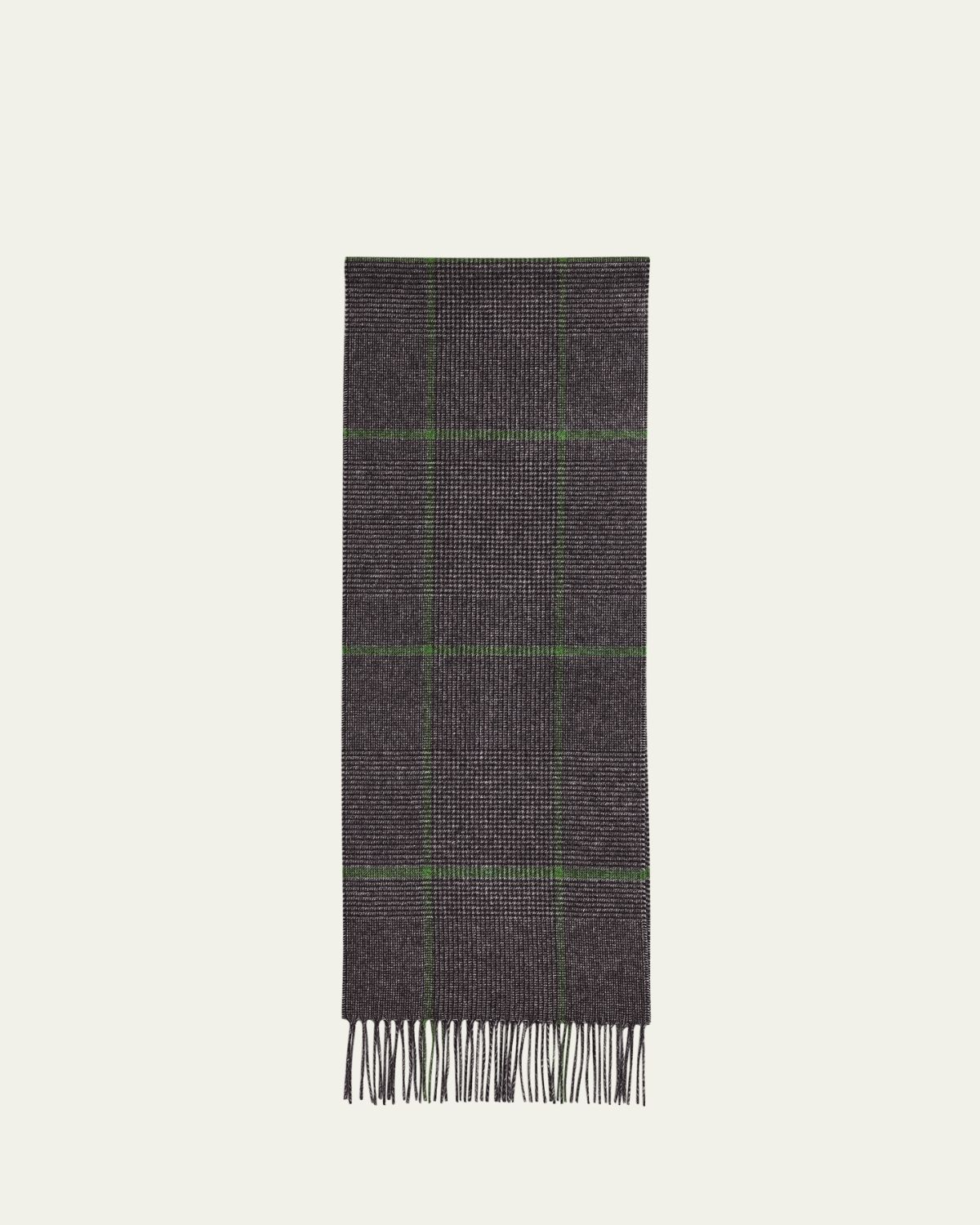 PIACENZA Men's Silk Cashmere Glen Plaid Scarf | Thumbnail 5