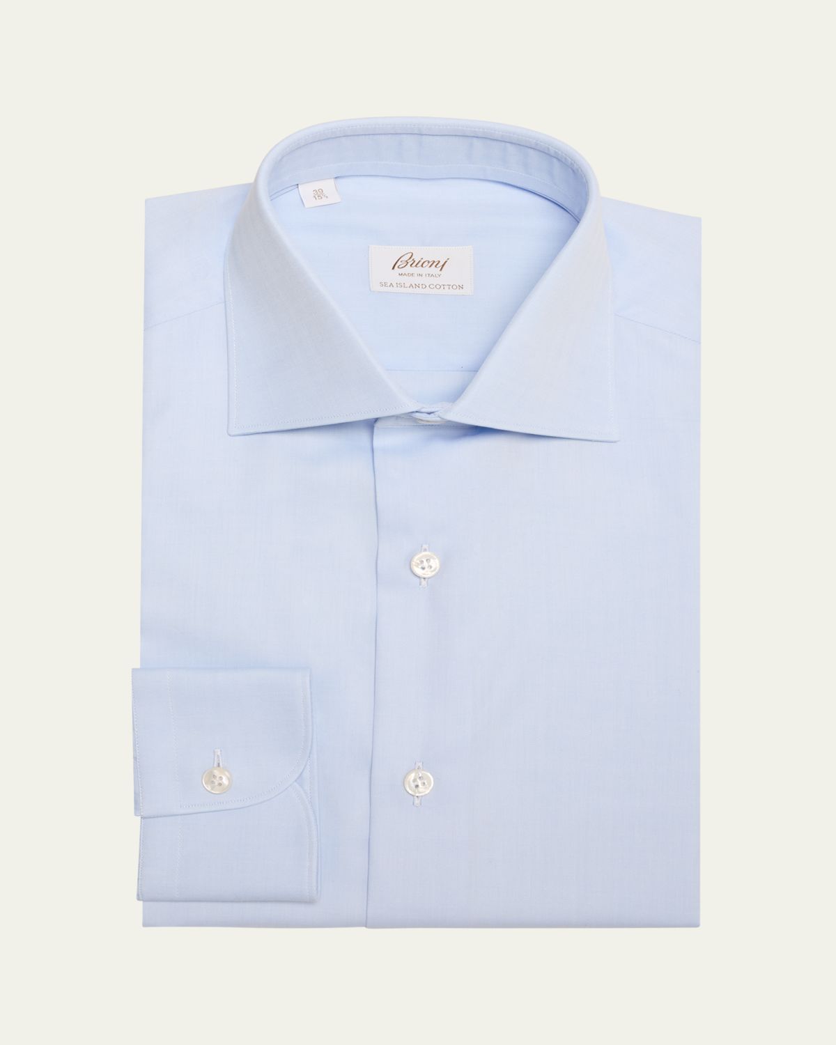 Brioni Men's Sea Island Cotton Herringbone Dress Shirt
