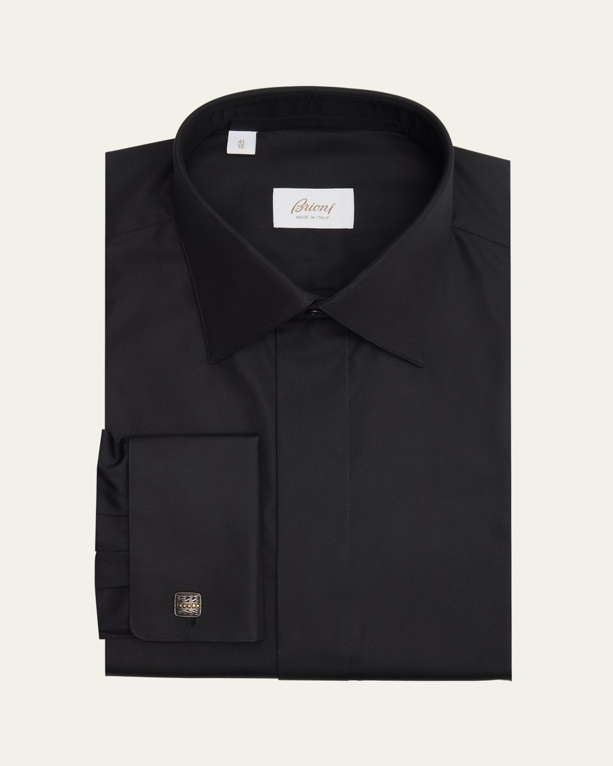 Brioni Men's Cotton Poplin French-Cuff Dress Shirt
