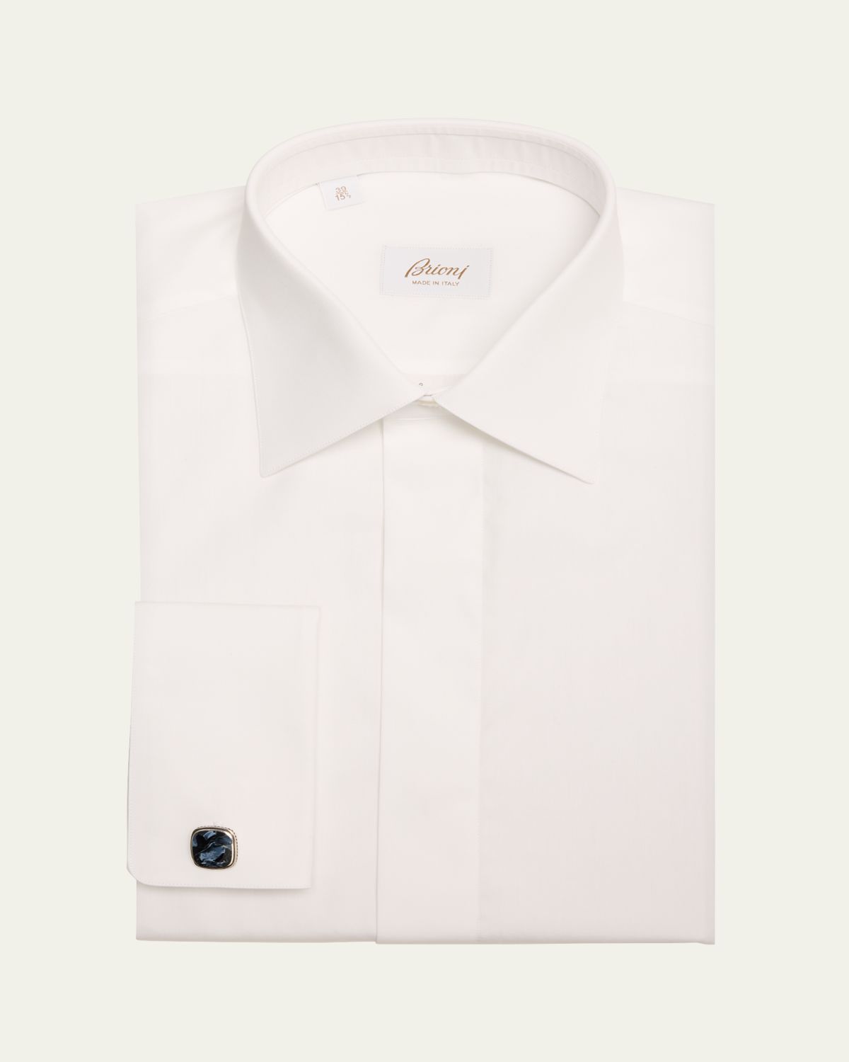 Brioni Men's Cotton Poplin French-Cuff Dress Shirt | Thumbnail 3 Brioni Men's Cotton Poplin French-Cuff Dress Shirt | Thumbnail 3