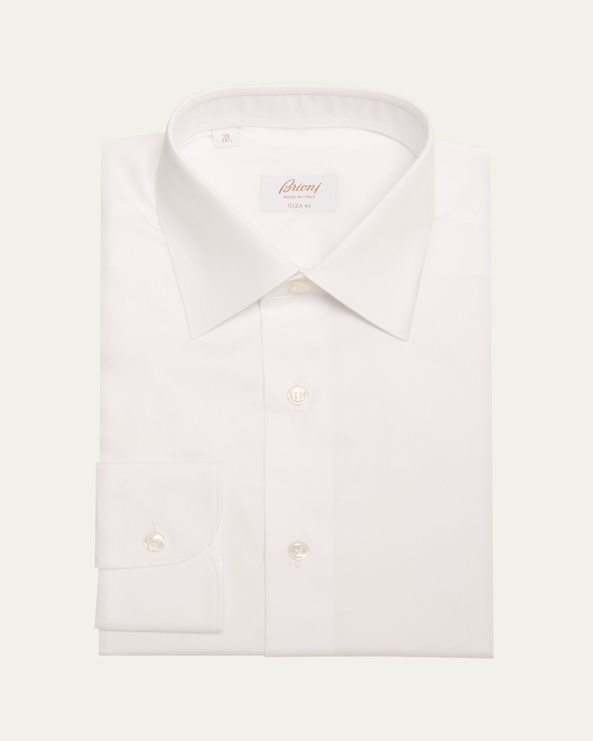 Brioni Men's Brew Giza 45 Cotton Twill Dress Shirt | Thumbnail 3 Brioni Men's Brew Giza 45 Cotton Twill Dress Shirt | Thumbnail 3
