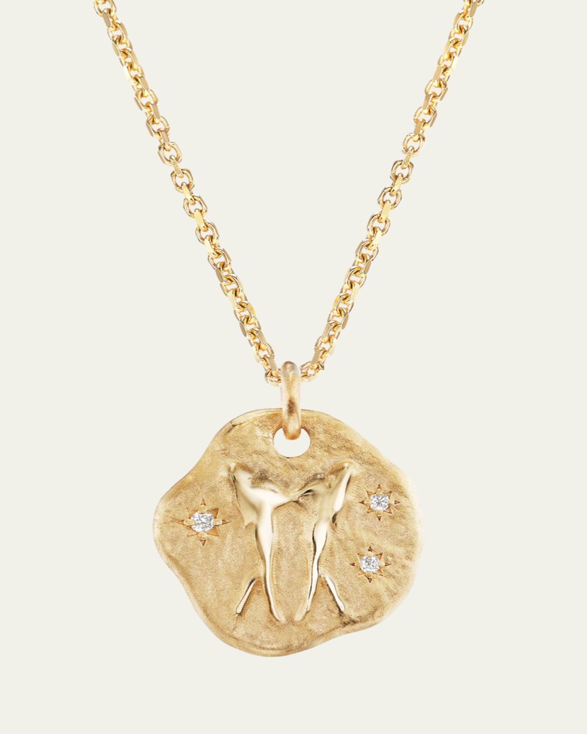 Aaryah 18K Yellow Gold Mini Diamond Zodiac Pendant Necklace | Thumbnail 3 Aaryah 18K Yellow Gold Mini Diamond Zodiac Pendant Necklace | Thumbnail 3
