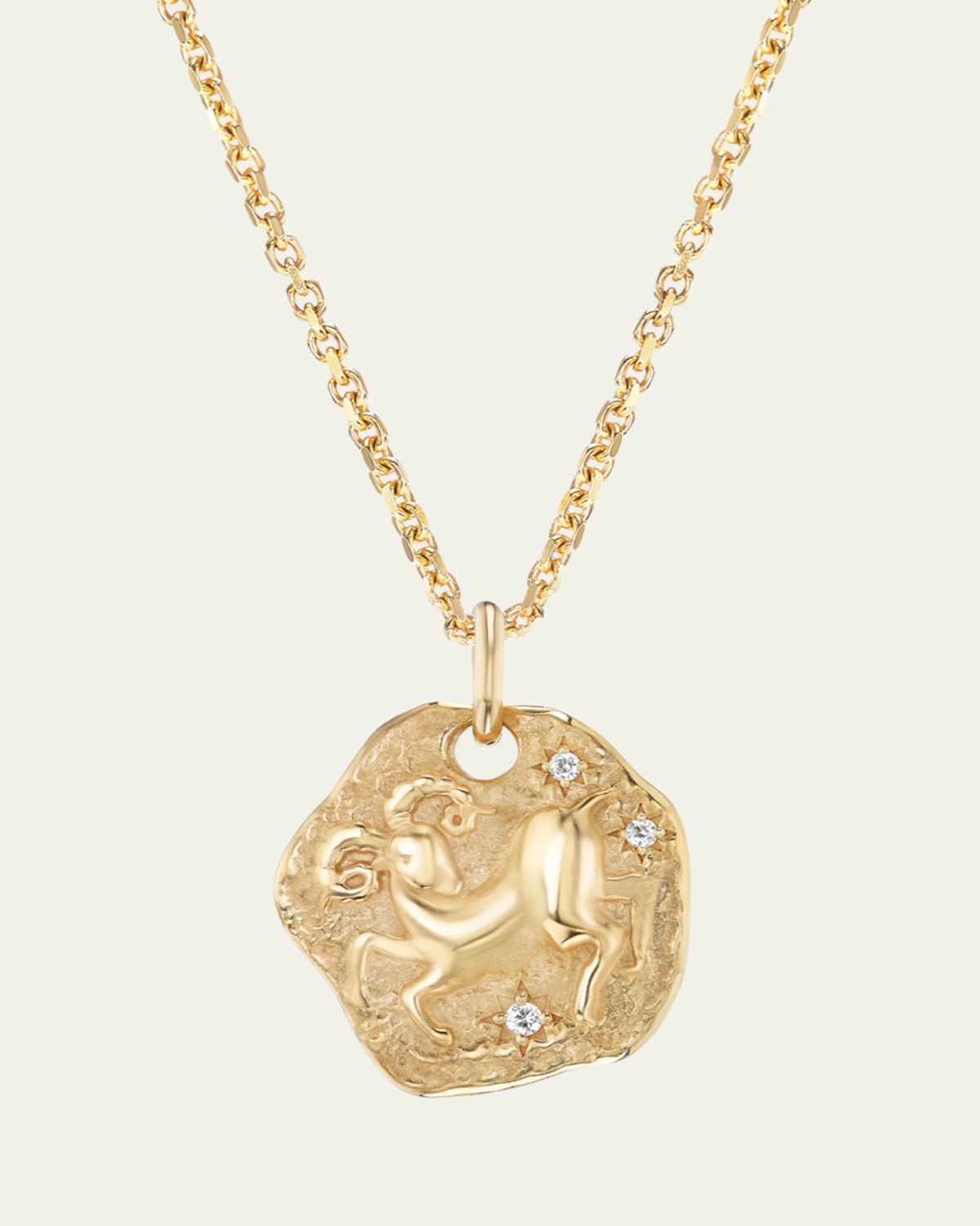 Aaryah 18K Yellow Gold Mini Diamond Zodiac Pendant Necklace | Thumbnail 3 Aaryah 18K Yellow Gold Mini Diamond Zodiac Pendant Necklace | Thumbnail 3