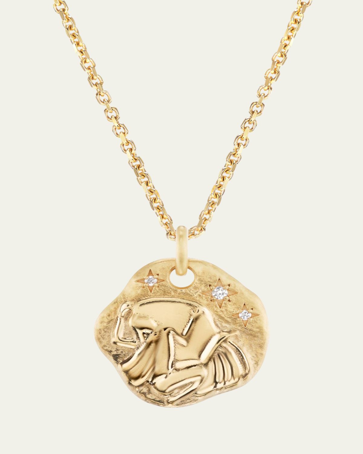 Aaryah 18K Yellow Gold Mini Diamond Zodiac Pendant Necklace | Thumbnail 3 Aaryah 18K Yellow Gold Mini Diamond Zodiac Pendant Necklace | Thumbnail 3