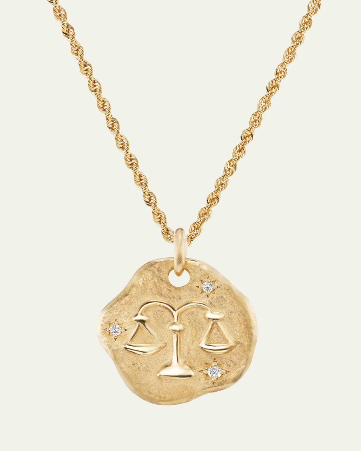 Aaryah 18K Yellow Gold Large Diamond Zodiac Pendant Necklace | Thumbnail 3 Aaryah 18K Yellow Gold Large Diamond Zodiac Pendant Necklace | Thumbnail 3