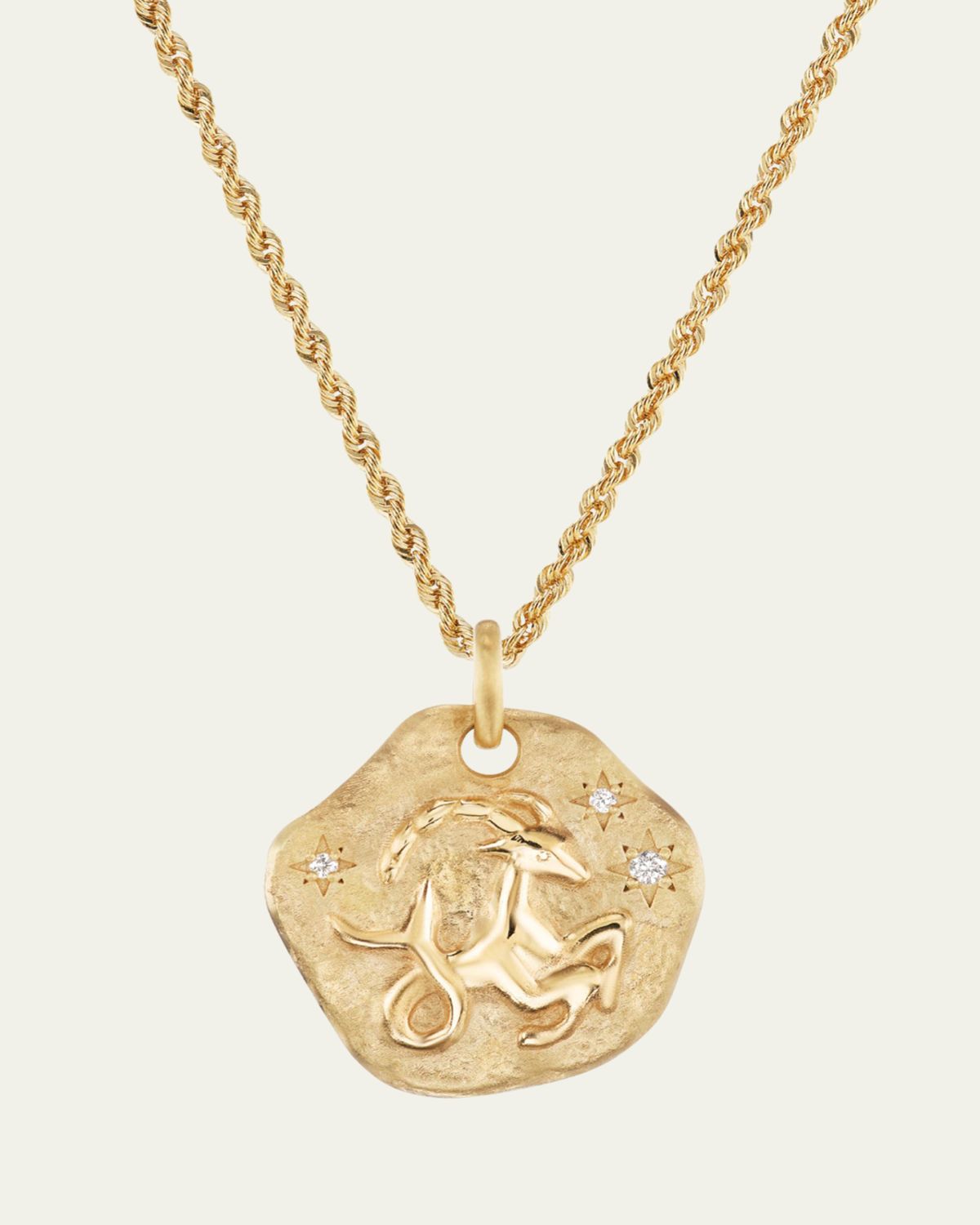 Aaryah 18K Yellow Gold Large Diamond Zodiac Pendant Necklace | Thumbnail 3 Aaryah 18K Yellow Gold Large Diamond Zodiac Pendant Necklace | Thumbnail 3