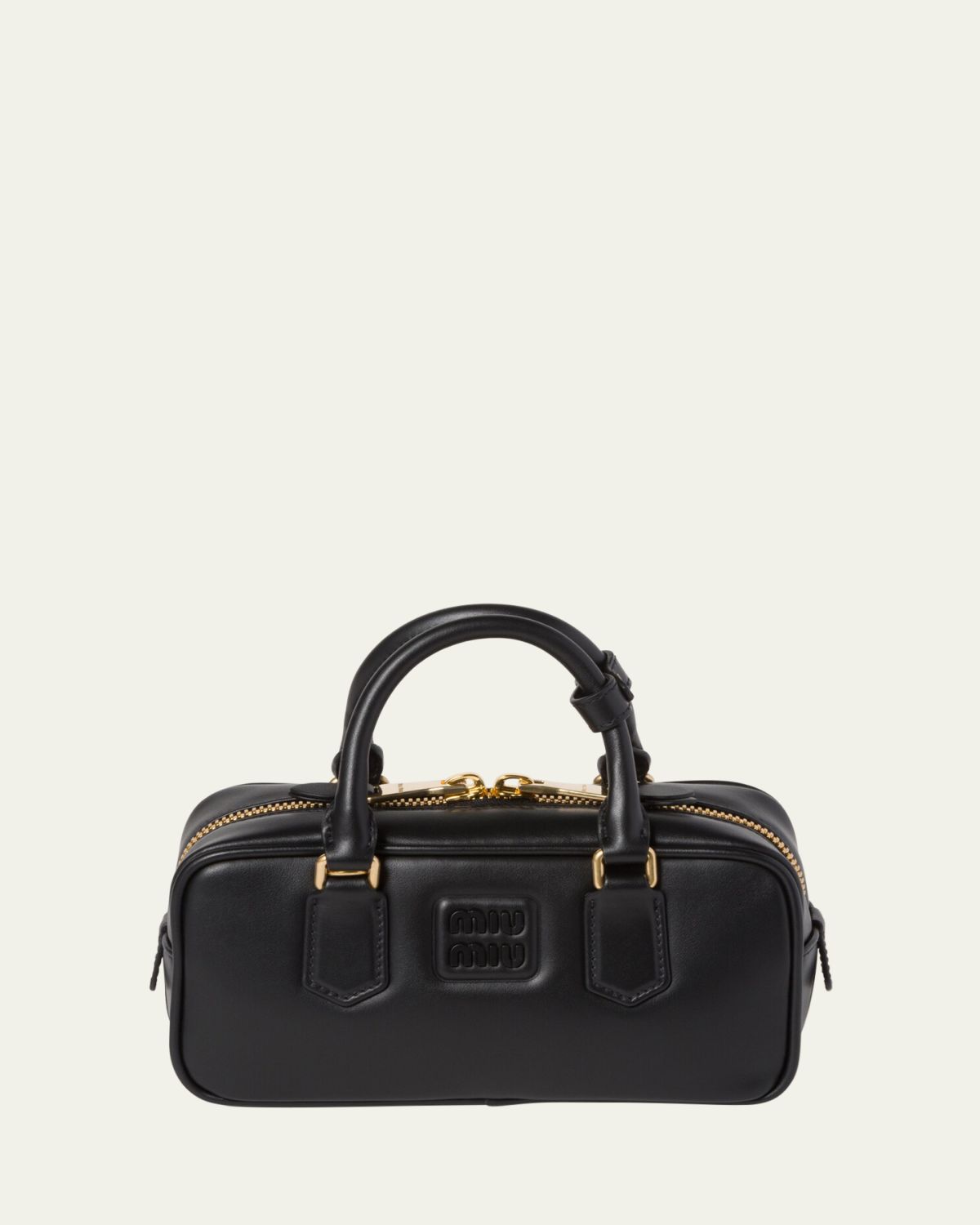 Miu Miu Zip Calf Leather Top-Handle Bag