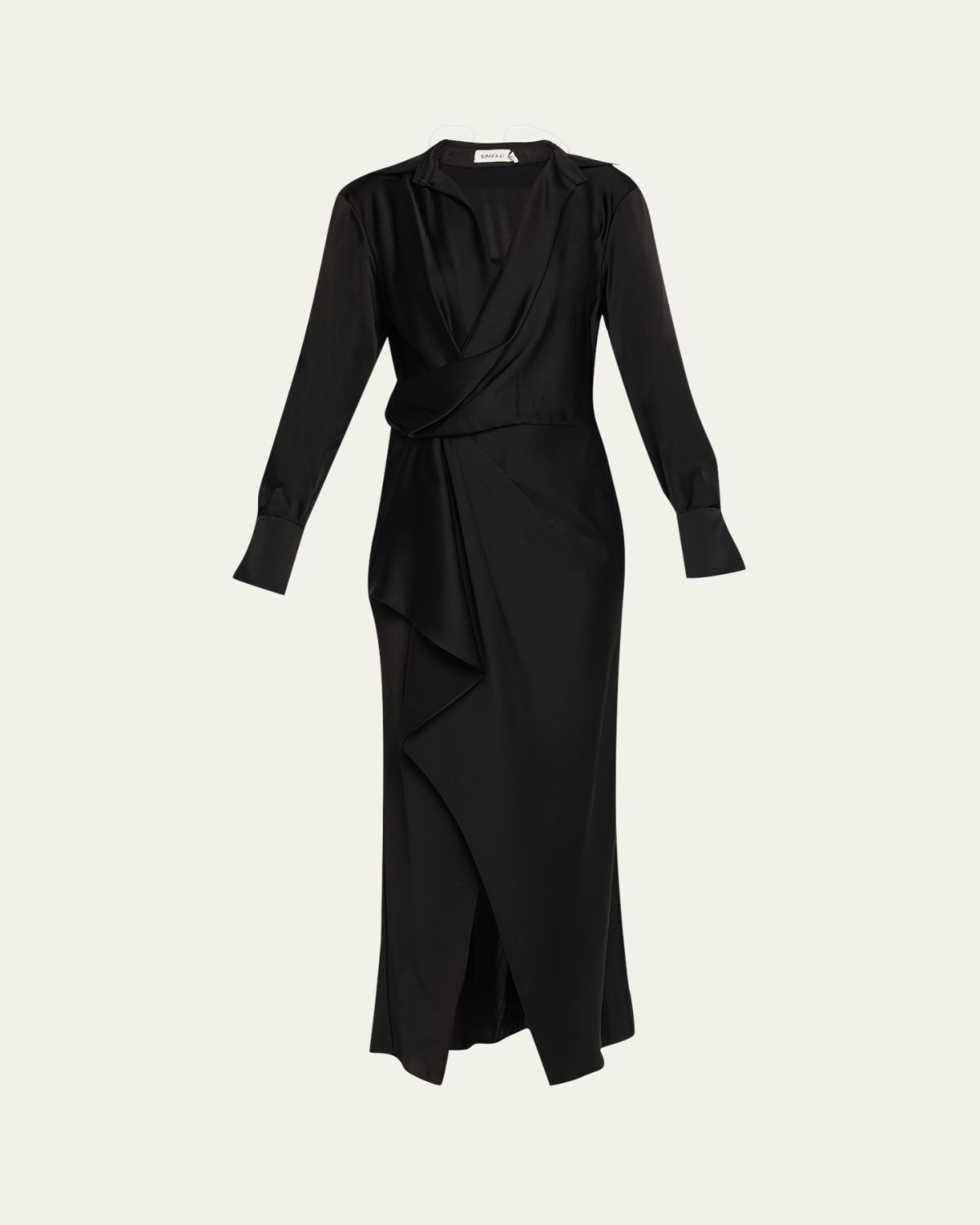SIMKHAI Talita Drape-Front Midi Dress | Thumbnail 6