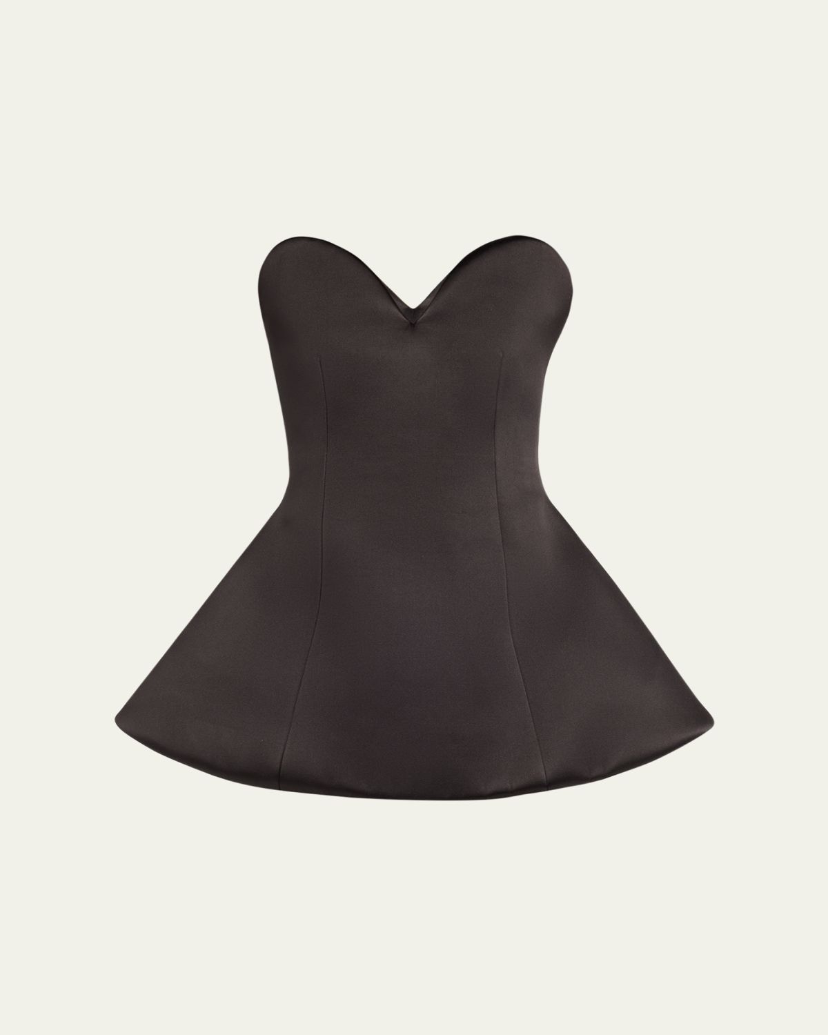 Marc Jacobs Runway Strapless Satin Sculptural Mini Flared Dress